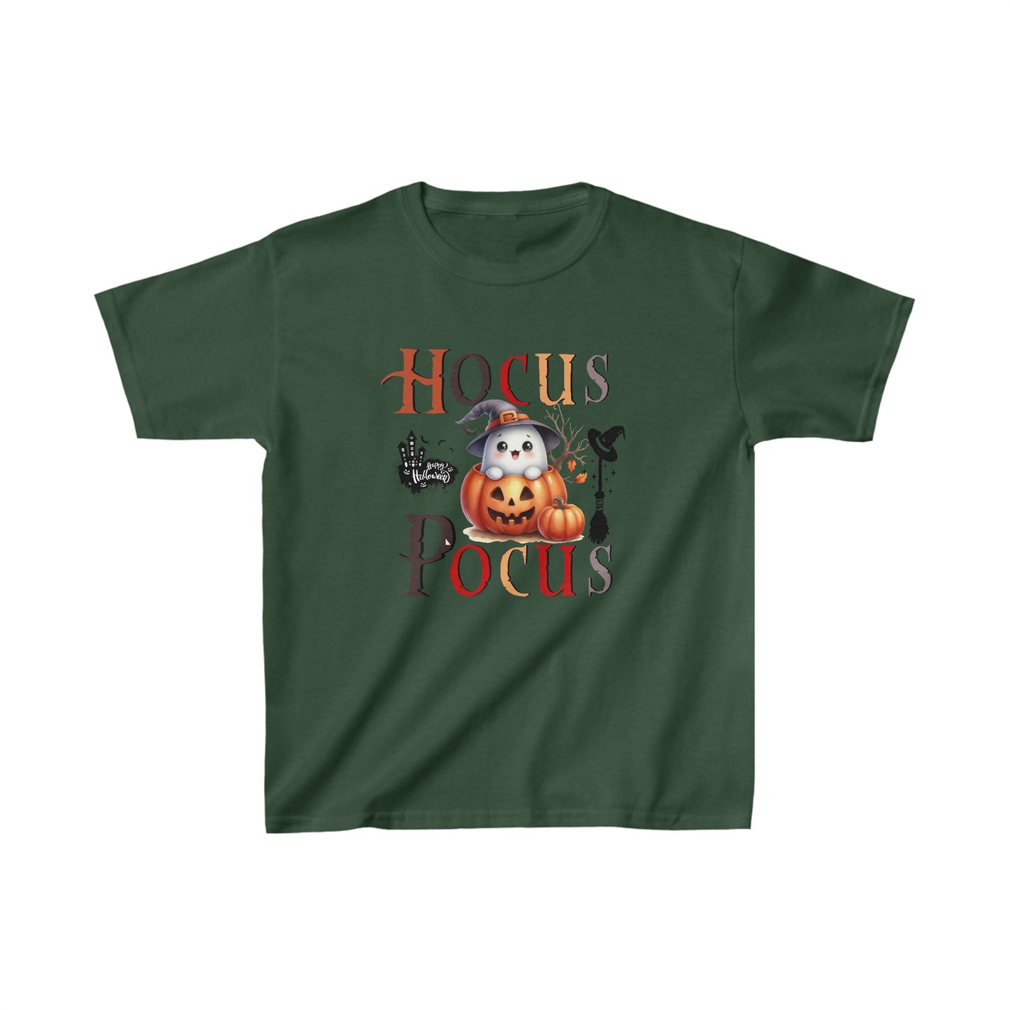 Hocus Pocus Halloween Kids Shirt, Stay Spooky Halloween Kids Heavy Cotton™ Tee, Spooky Season Kids Shirt, Spooky Vibes Shirt, Trick Or Treat Cotton T-Shirt.