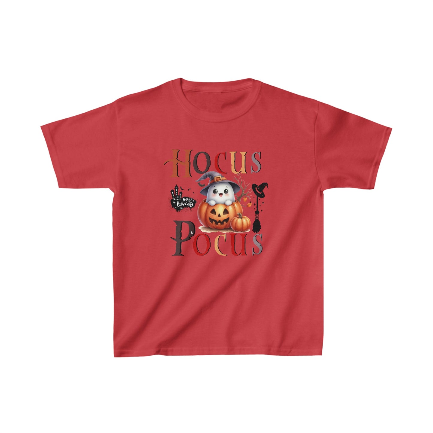 Hocus Pocus Halloween Kids Shirt, Stay Spooky Halloween Kids Heavy Cotton™ Tee, Spooky Season Kids Shirt, Spooky Vibes Shirt, Trick Or Treat Cotton T-Shirt.