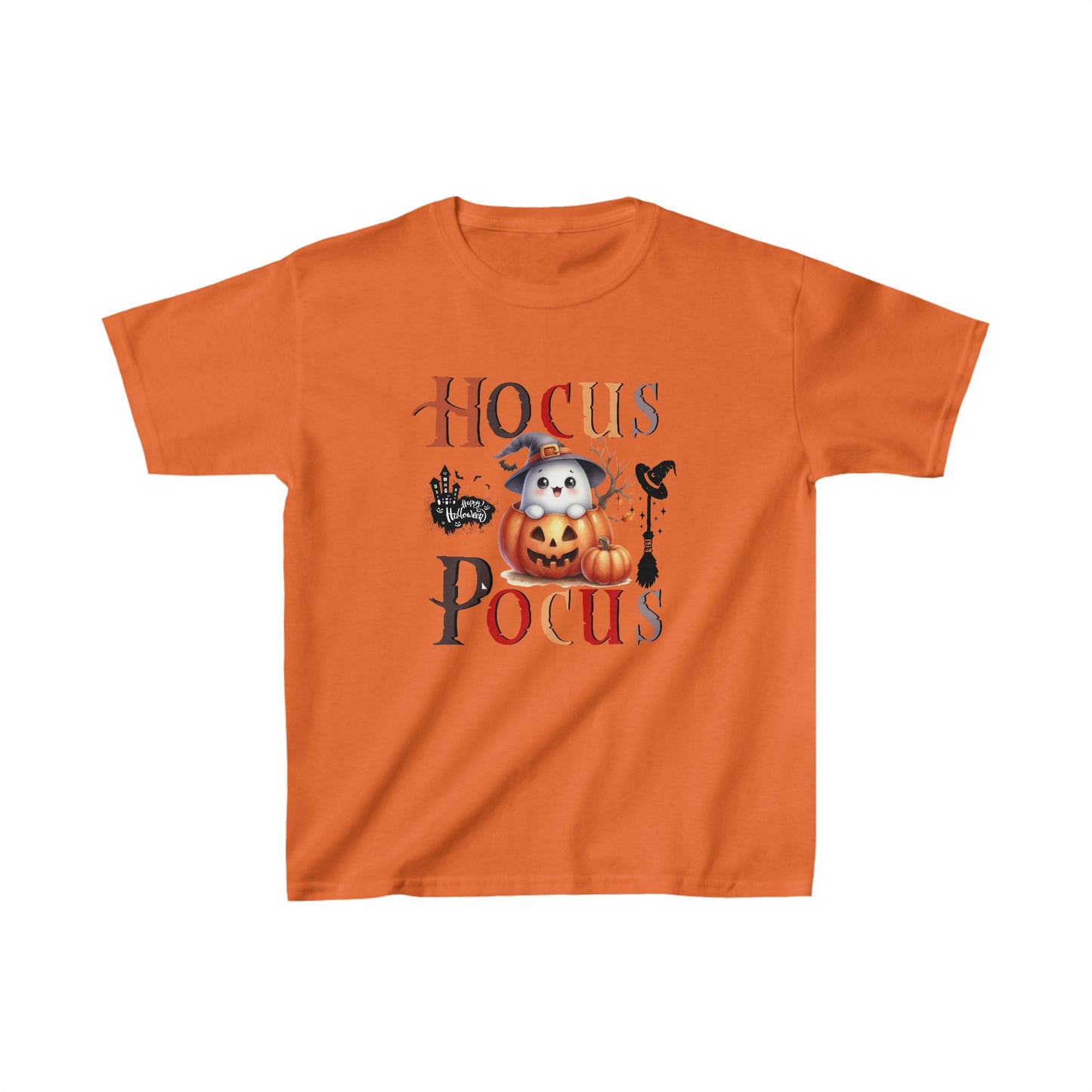 Hocus Pocus Halloween Kids Shirt, Stay Spooky Halloween Kids Heavy Cotton™ Tee, Spooky Season Kids Shirt, Spooky Vibes Shirt, Trick Or Treat Cotton T-Shirt.