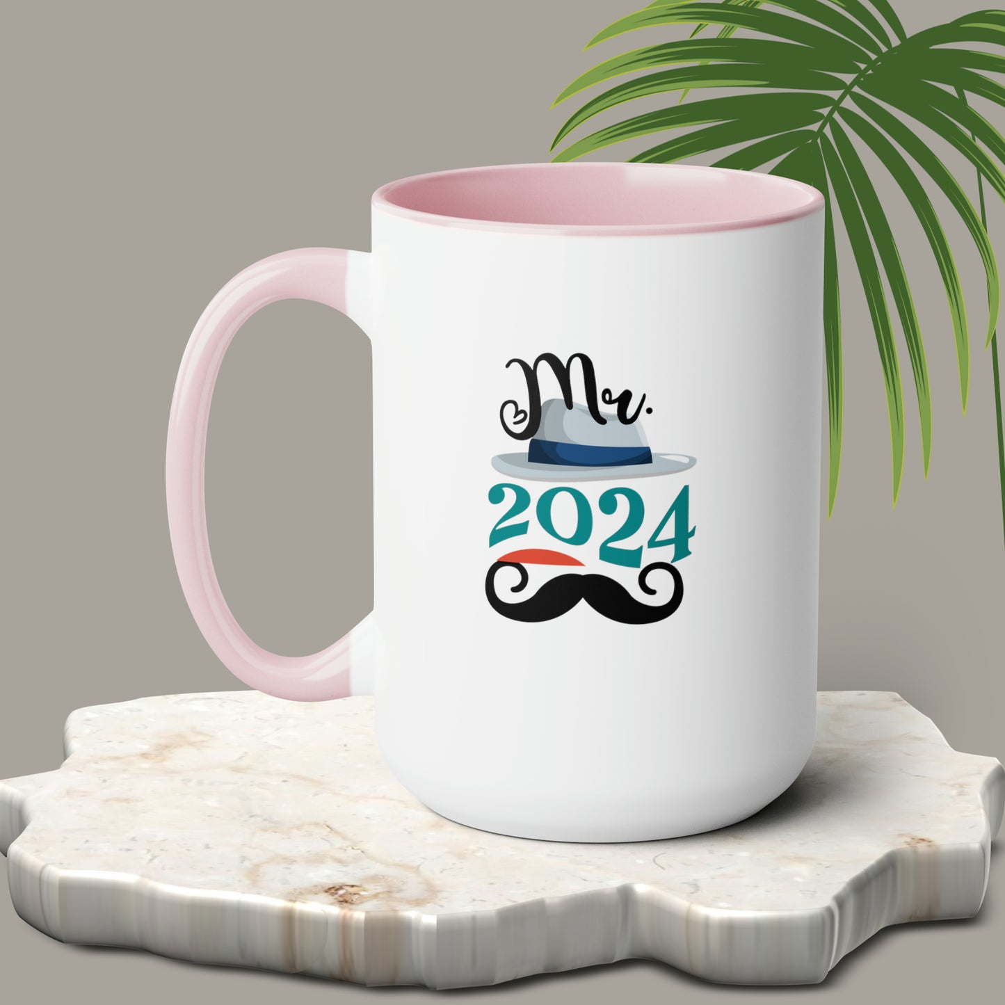 Happy New Year Two-Tone Coffee Mugs, 15oz