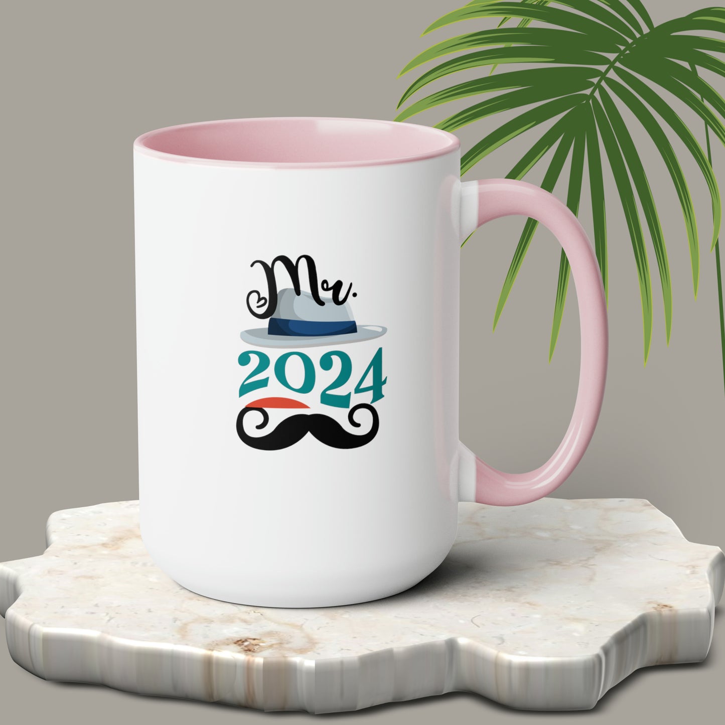 Happy New Year Two-Tone Coffee Mugs, 15oz