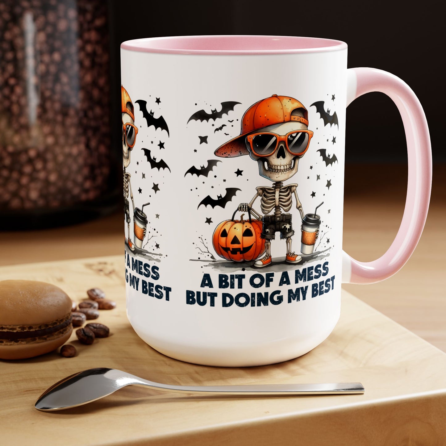 Happy Halloween Coffee Mug,  Let's Go Halloween Coffee Mug, Trick or Treat Halloween Coffee Mug, Cute Skeleton Coffee Mug, Spooky Season Halloween Coffee Mug.