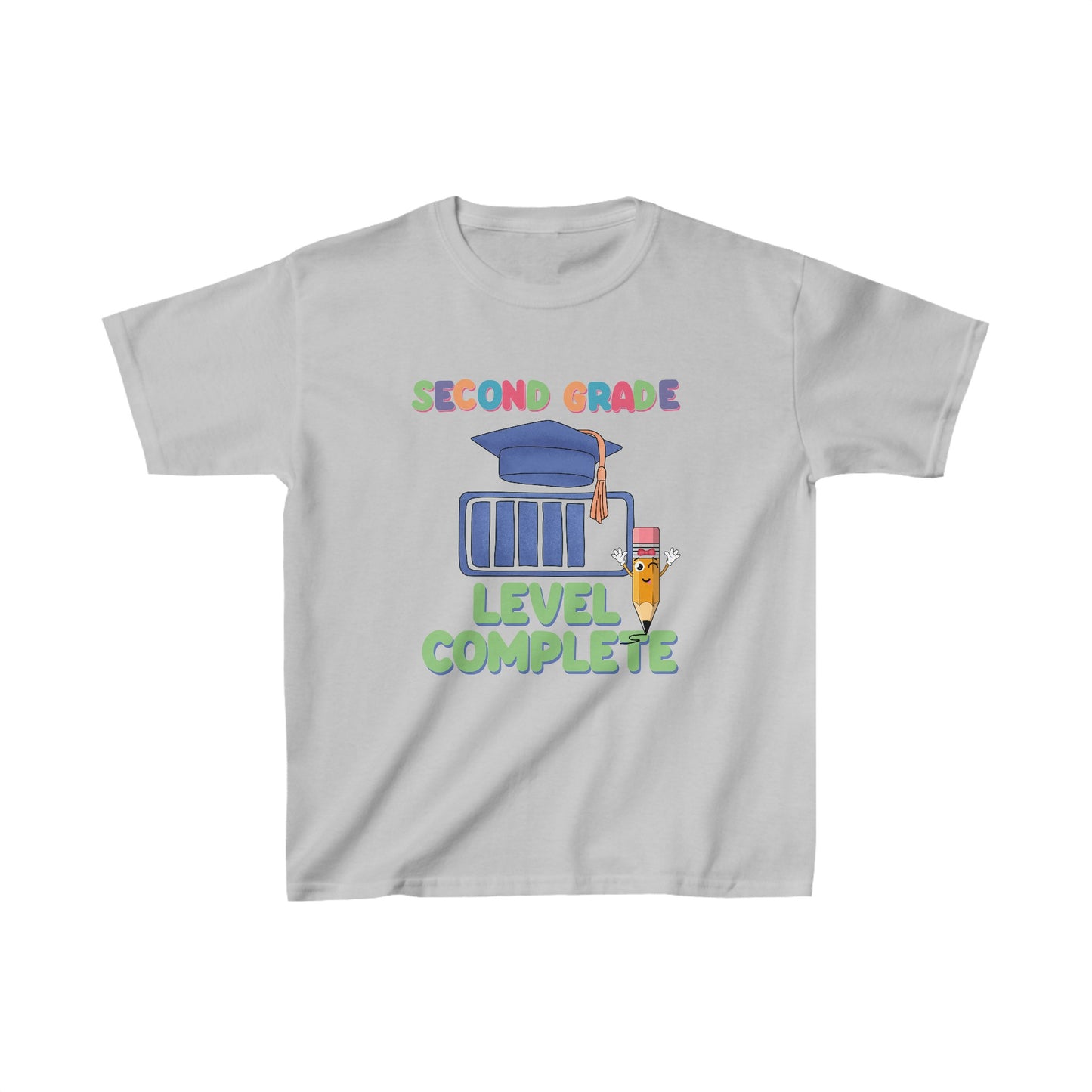 Second Grade Level Complete Back To School Kids Heavy Cotton™ Tee, Back to school Kids Shirt, 1st Day Of School Shirt, Back To School Cotton T-Shirt.