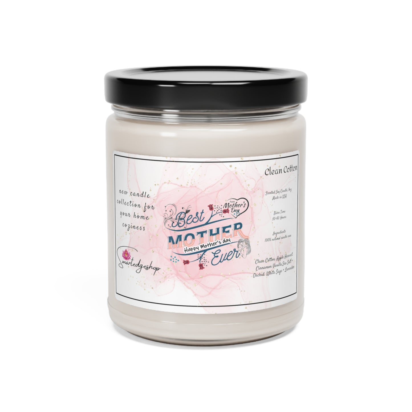 Happy Mother's Day Scented Soy Candle, 9oz, Gift for mom.