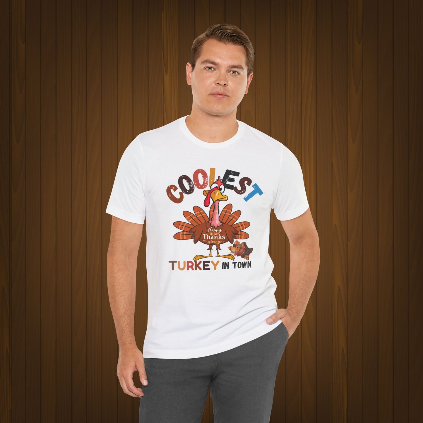 Coolest Turkey InTown T-shirt, Happy Thanksgiving T-shirt, Happy thanksgiving 2024 T-shirt, Thanksgiving Gift,Turkey Shirt, Family Thanksgiving, Holiday Outfit.