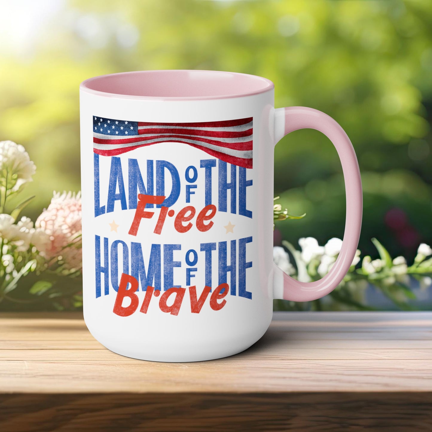 Happy 4th Of July Two -Tone Coffee Mug.15oz.