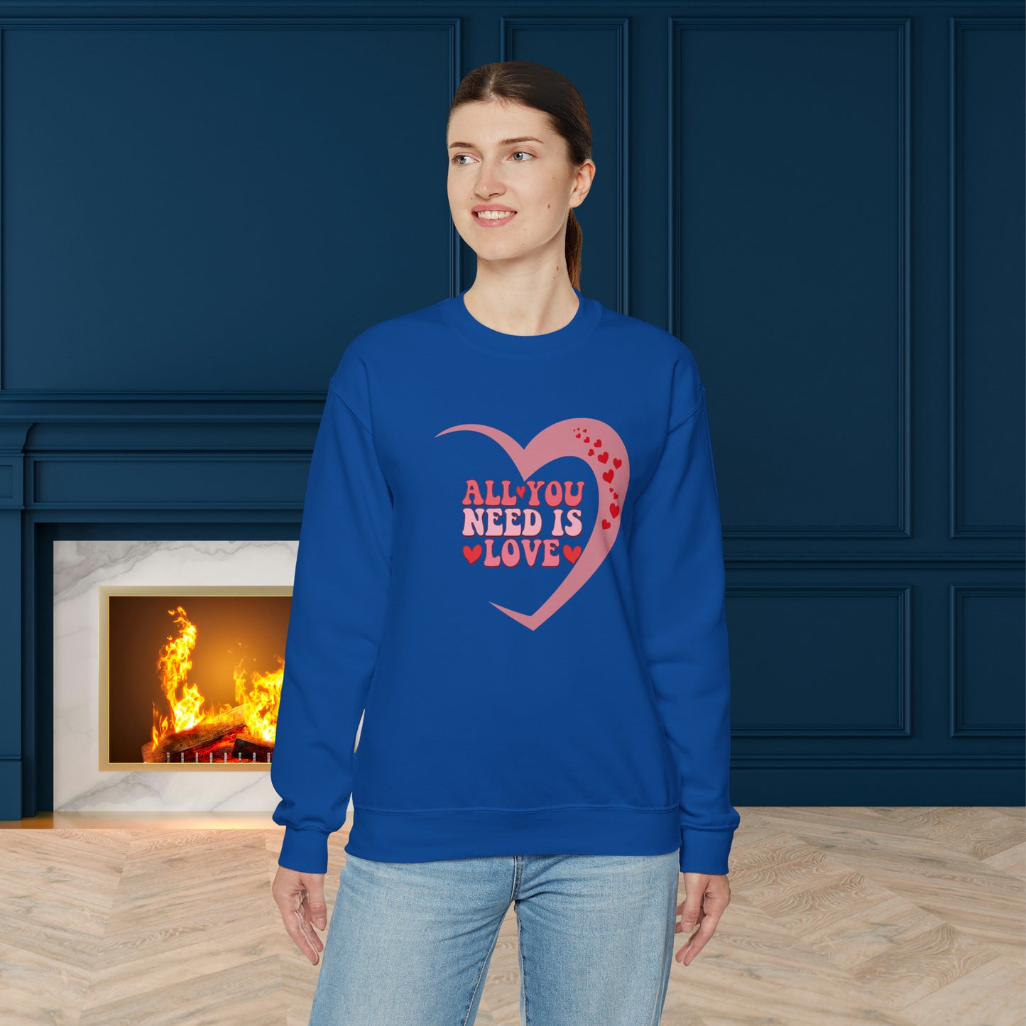 Happy valentines day Unisex Heavy Blend™ Crewneck Sweatshirt