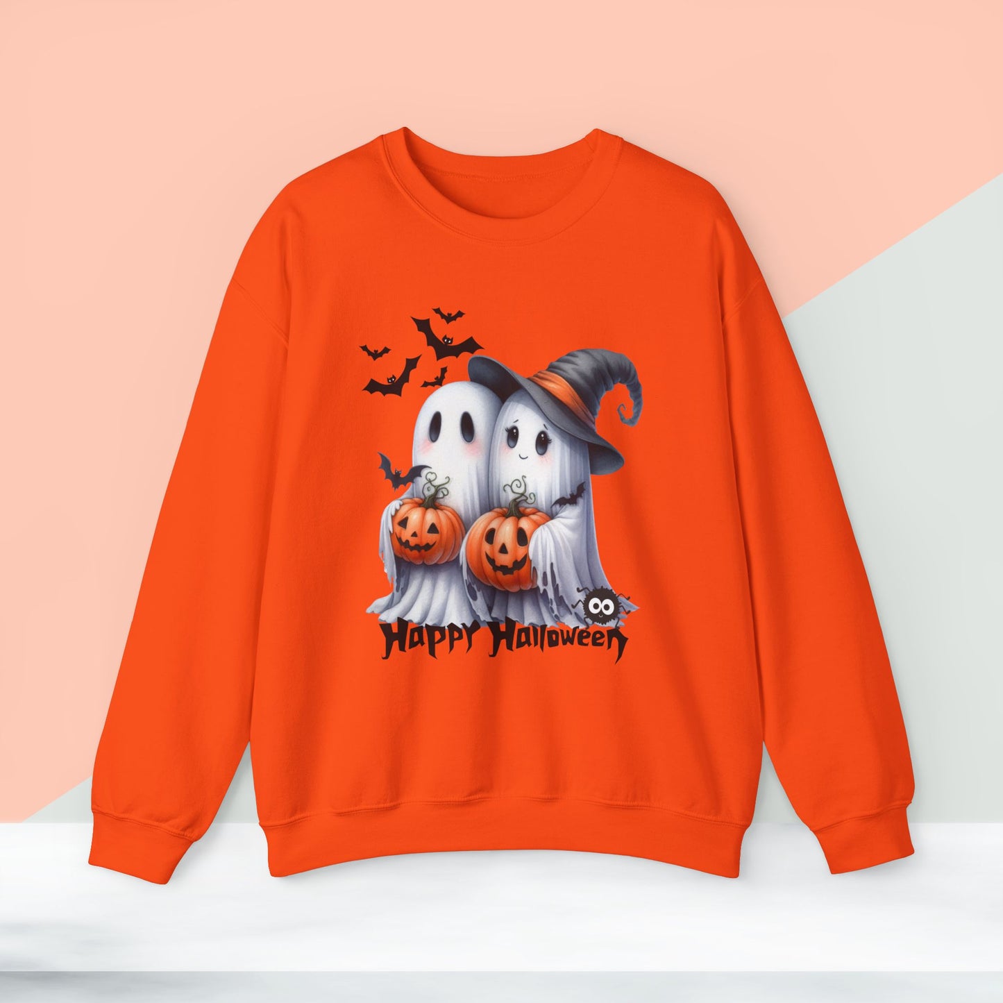 Happy Halloween Sweatshirt, Happy Halloween Sweatshirt - Unisex Heavy Blend Crewneck, Halloween Sweatshirt, Cute Spooky Ghost sweatshirt.