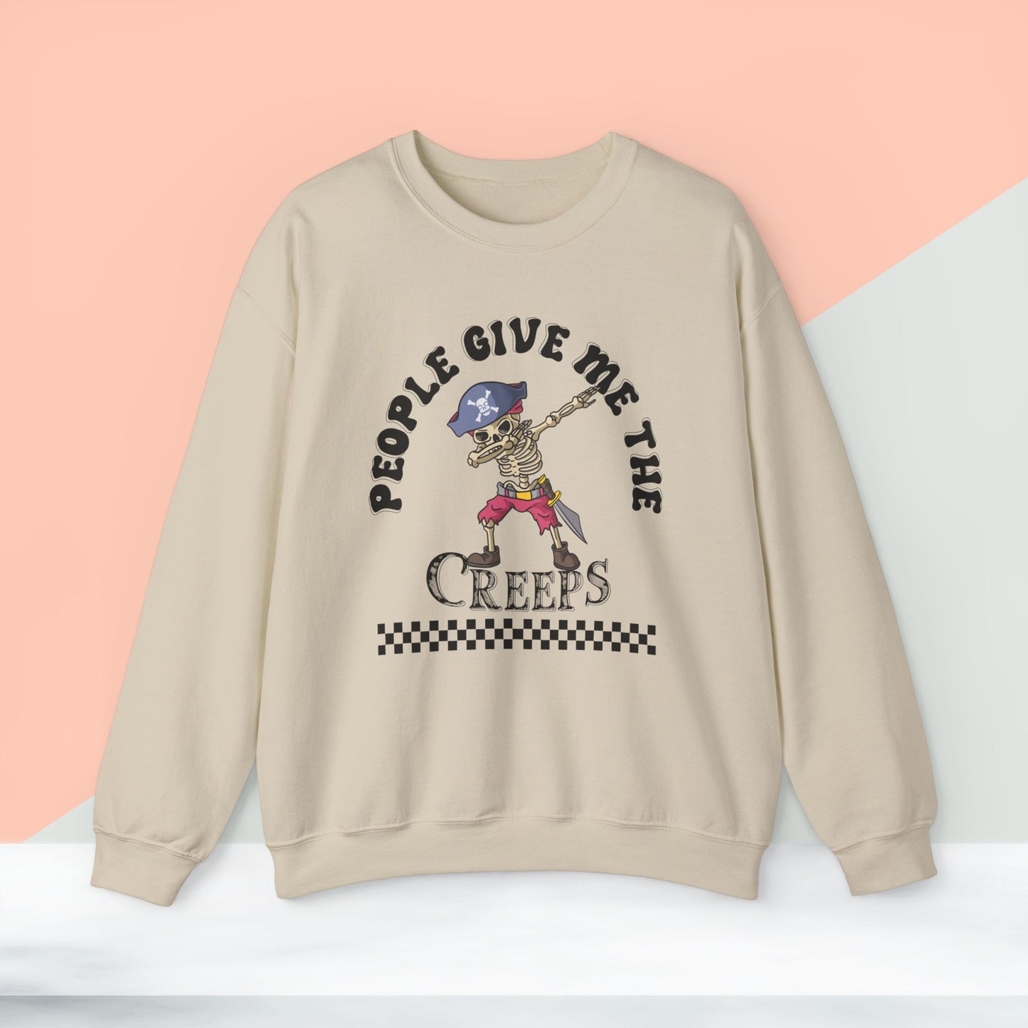 People Give Me The Creeps Sweatshirt, Happy Halloween Sweatshirt - Unisex Heavy Blend Crewneck, Halloween Sweatshirt, Cute Spooky Ghost sweatshirt.