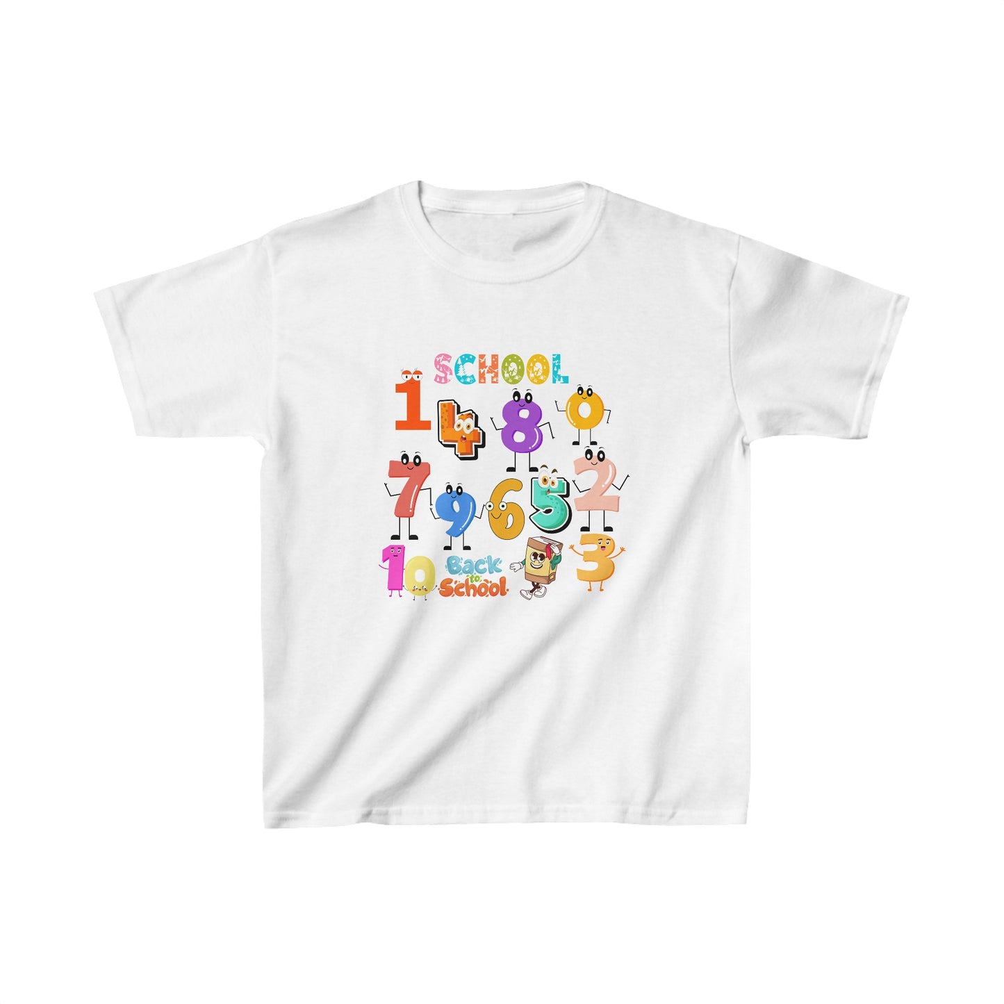 123 Back To School Kids Heavy Cotton™ Tee, Back to school Kids Shirt, 1st Day Of School Shirt, Back To School Cotton T-Shirt.
