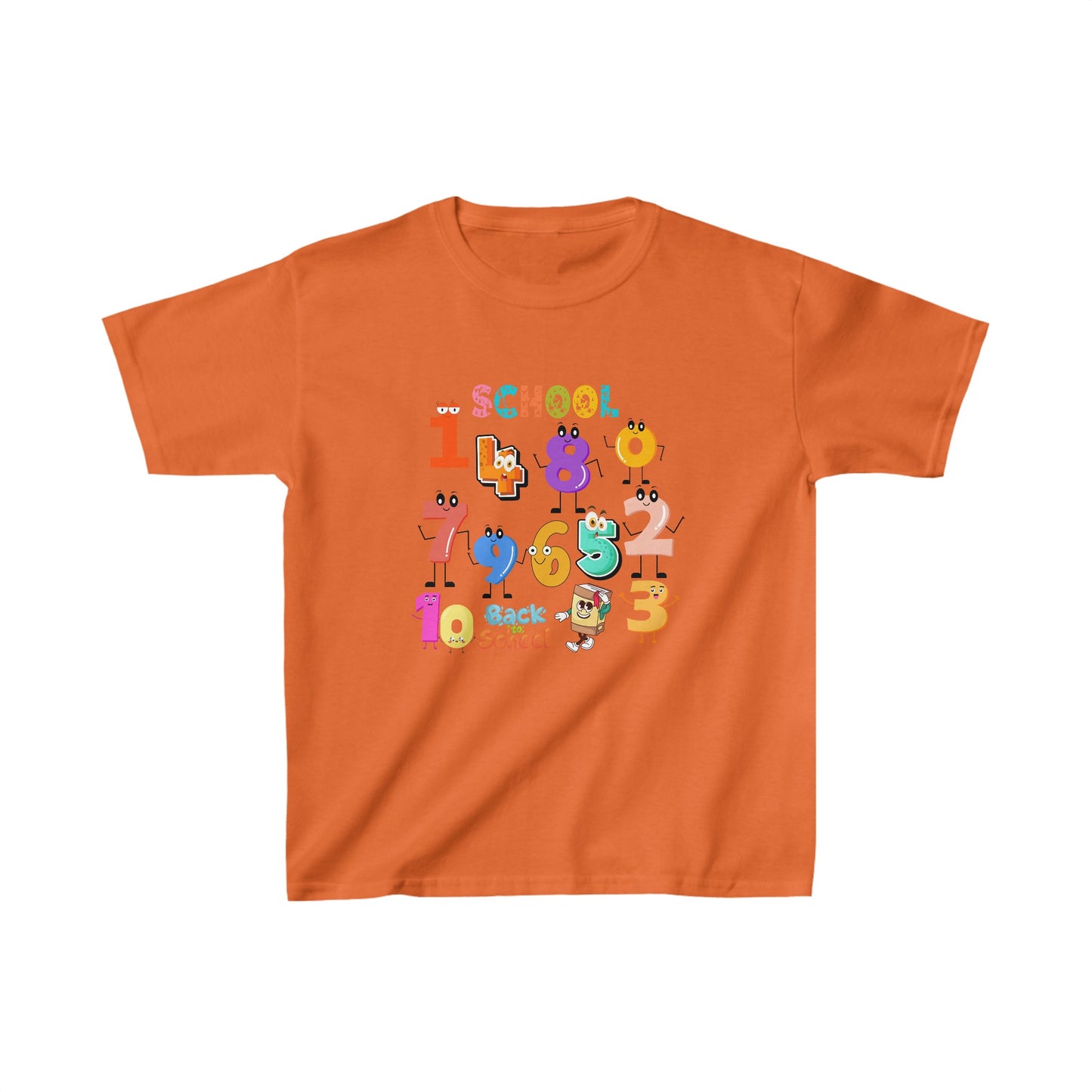 123 Back To School Kids Heavy Cotton™ Tee, Back to school Kids Shirt, 1st Day Of School Shirt, Back To School Cotton T-Shirt.
