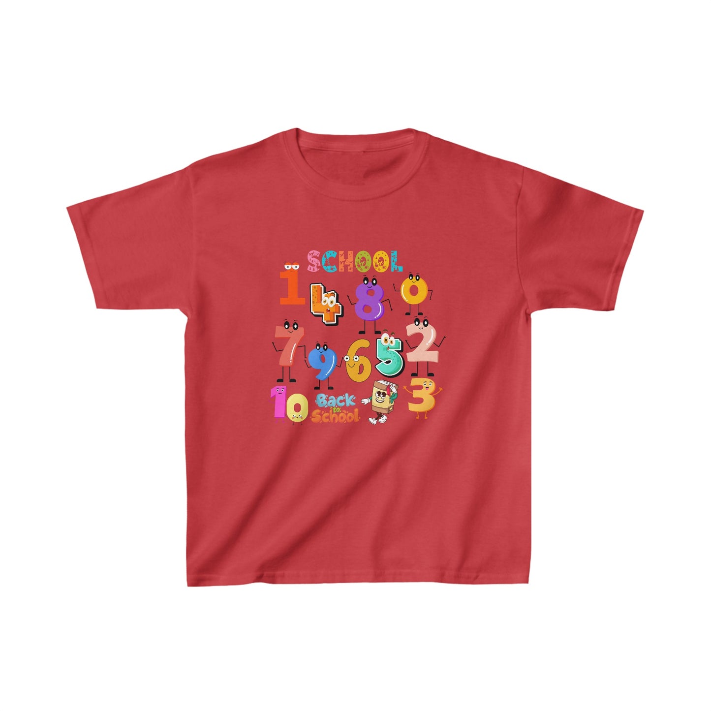 123 Back To School Kids Heavy Cotton™ Tee, Back to school Kids Shirt, 1st Day Of School Shirt, Back To School Cotton T-Shirt.