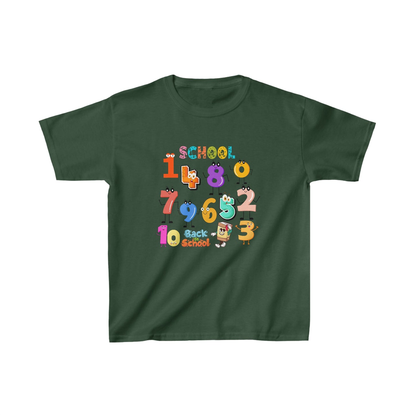 123 Back To School Kids Heavy Cotton™ Tee, Back to school Kids Shirt, 1st Day Of School Shirt, Back To School Cotton T-Shirt.