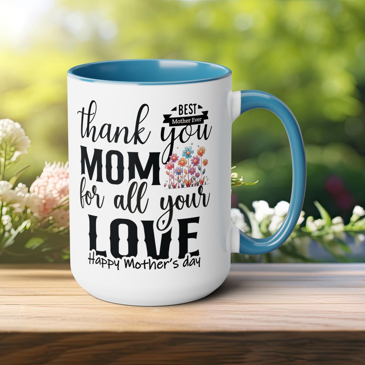 Happy Mother's dayTow-Tone Coffee Mug.15oz, Gift for mom, Mama's Coffee Mug