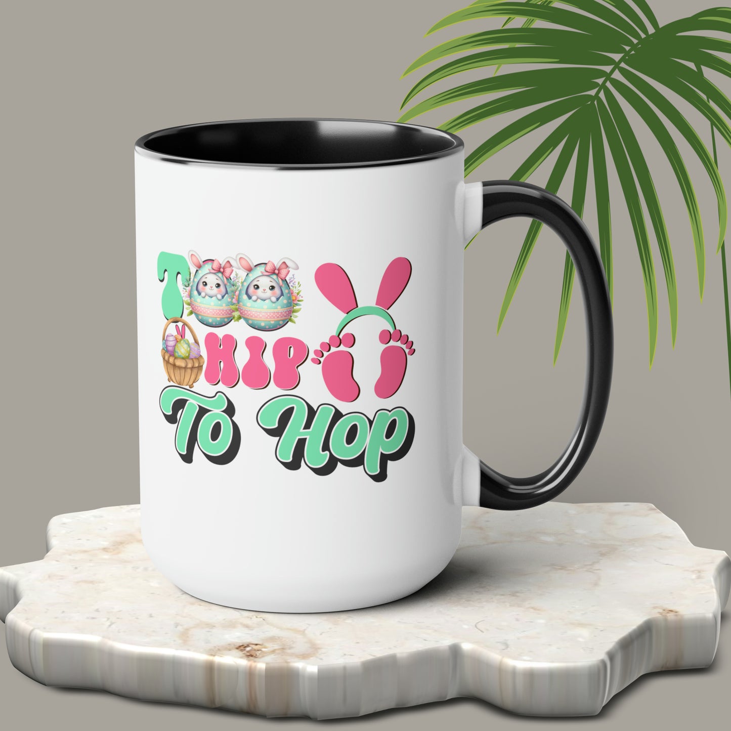 Too HipTo HopTwo-Tone Coffee Mugs, 15oz