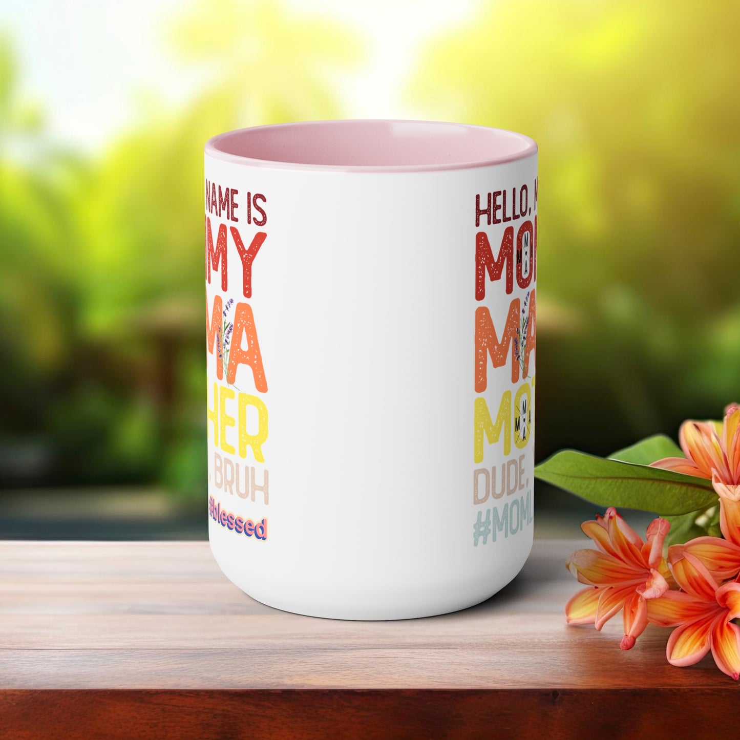 Happy Mother's dayTow-Tone Coffee Mug.15oz, Gift for mom, Mama's Coffee Mug