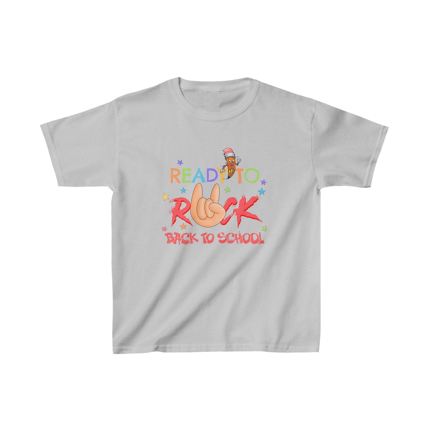 Ready To Rock Back To School Kids Heavy Cotton™ Tee, Back to school Kids Shirt, 1st Day Of School Shirt, Back To School Cotton T-Shirt.