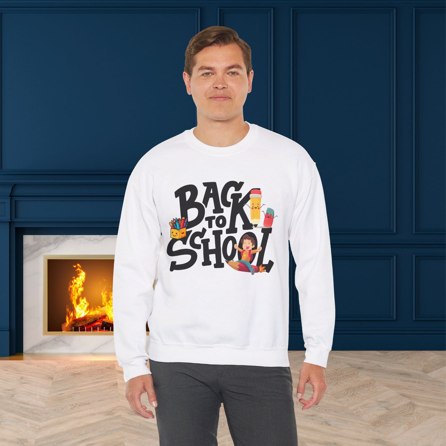 Back To school unisex heavy blend crewneck sweatshirt, We Love Teachers Sweatshirt,Teacher Back To school  Sweatshirt. First Day Vibes Sweatshirt.