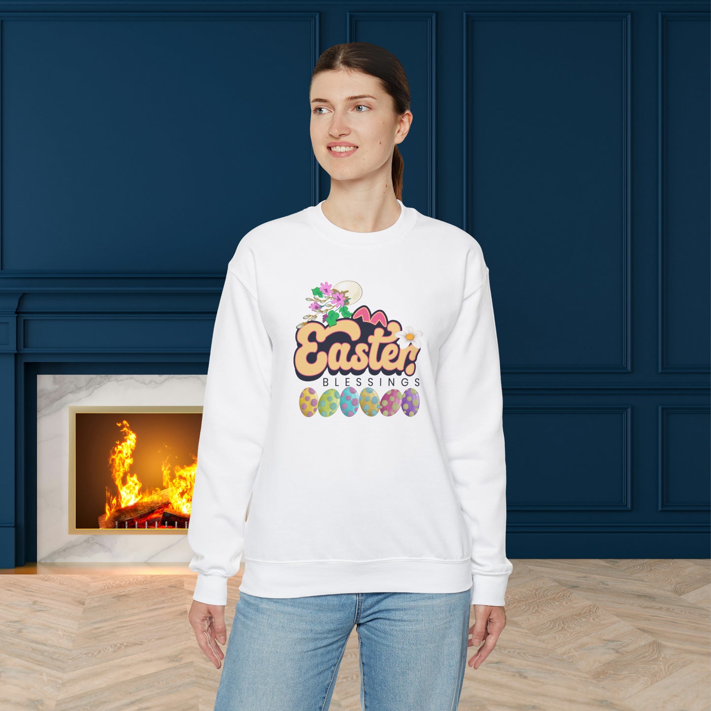 Easter Blessings Unisex Crewneck Sweatshirt