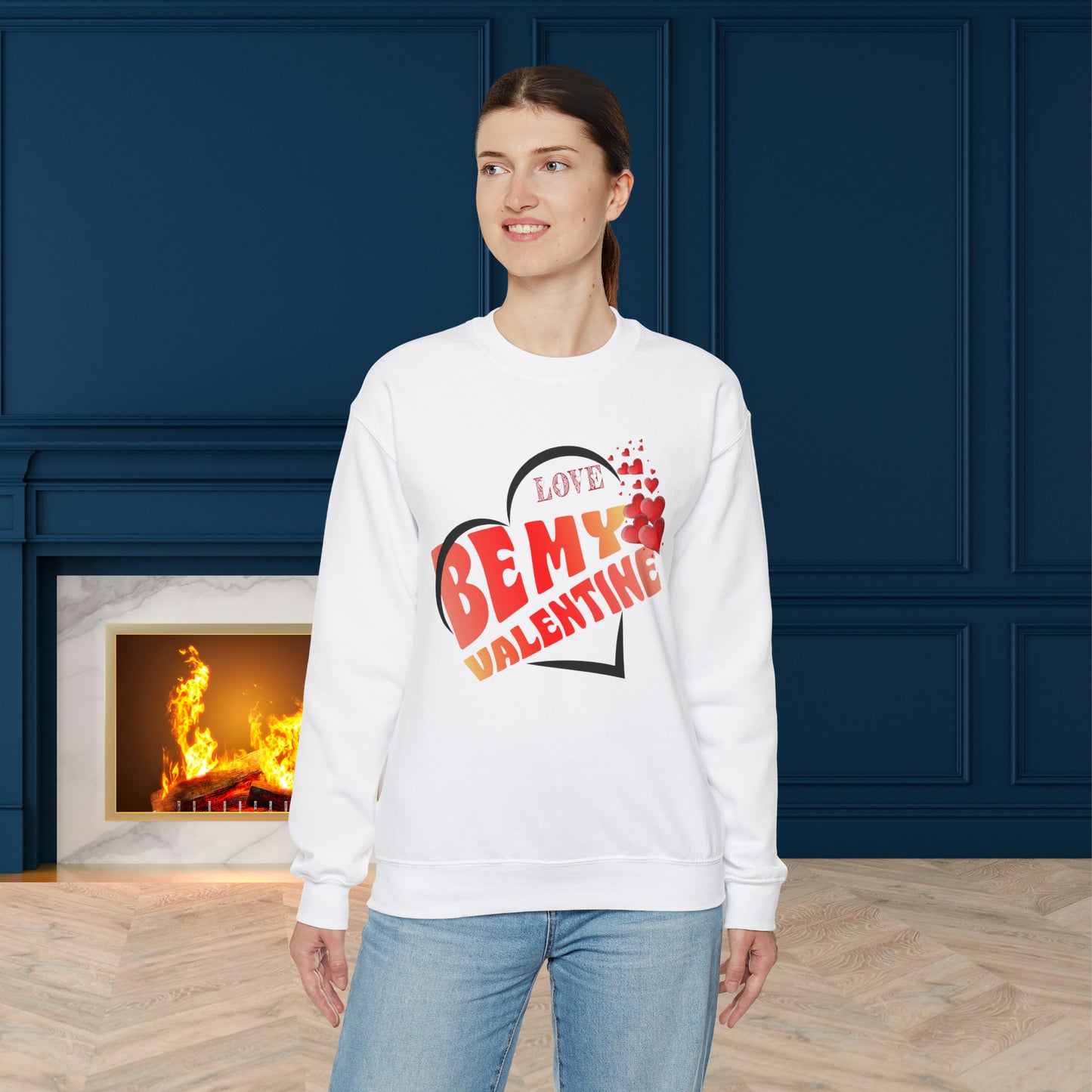 Happy valentines day Unisex Heavy Blend™ Crewneck Sweatshirt