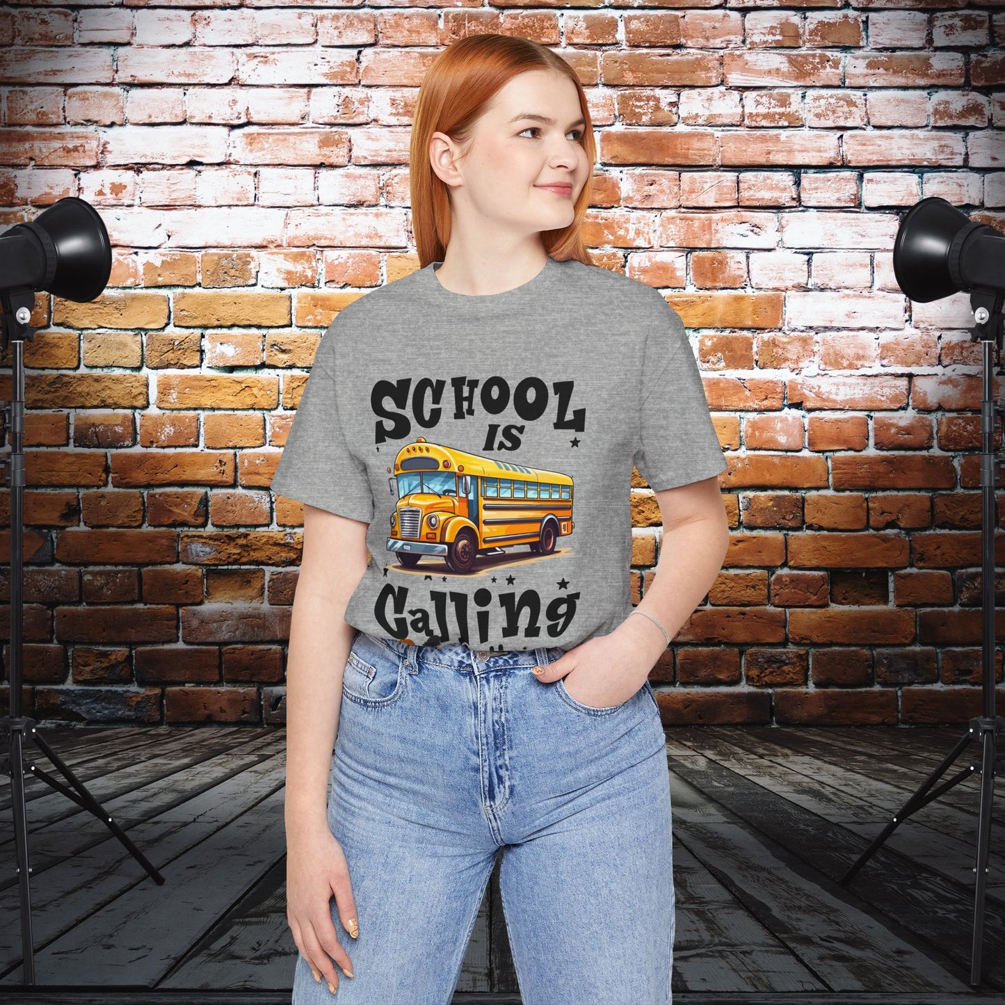 School Is calling T-shirt, First Day Of School T-Shirt, Teacher Back To school unisex jersey short sleeve.First Day Vibes T-Shirt.