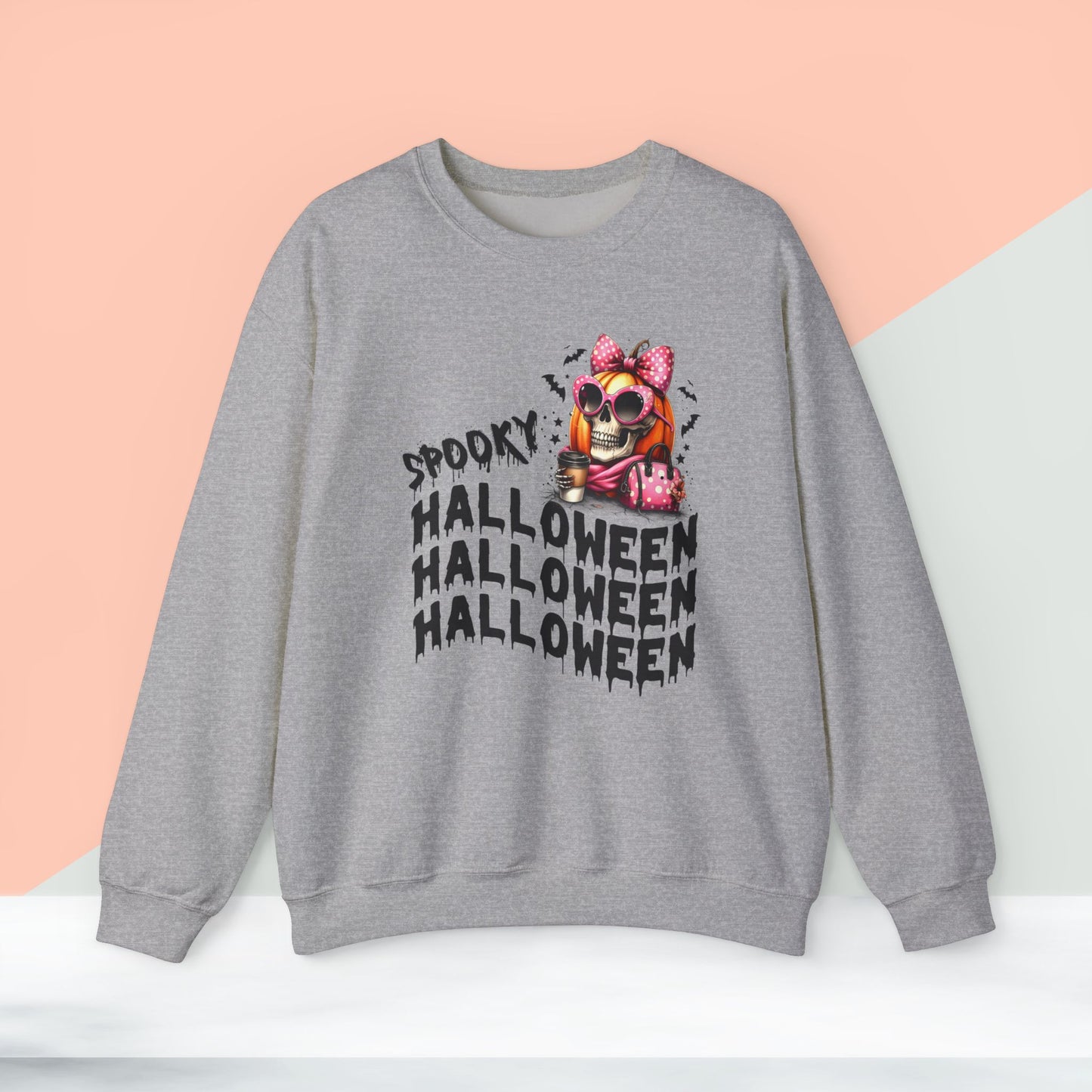 Happy Halloween Sweatshirt, Happy Halloween Sweatshirt - Unisex Heavy Blend Crewneck, Halloween Sweatshirt, Cute Spooky Ghost sweatshirt.