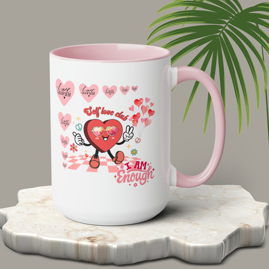 Happy valentines day Two-Tone Coffee Mugs, 15oz