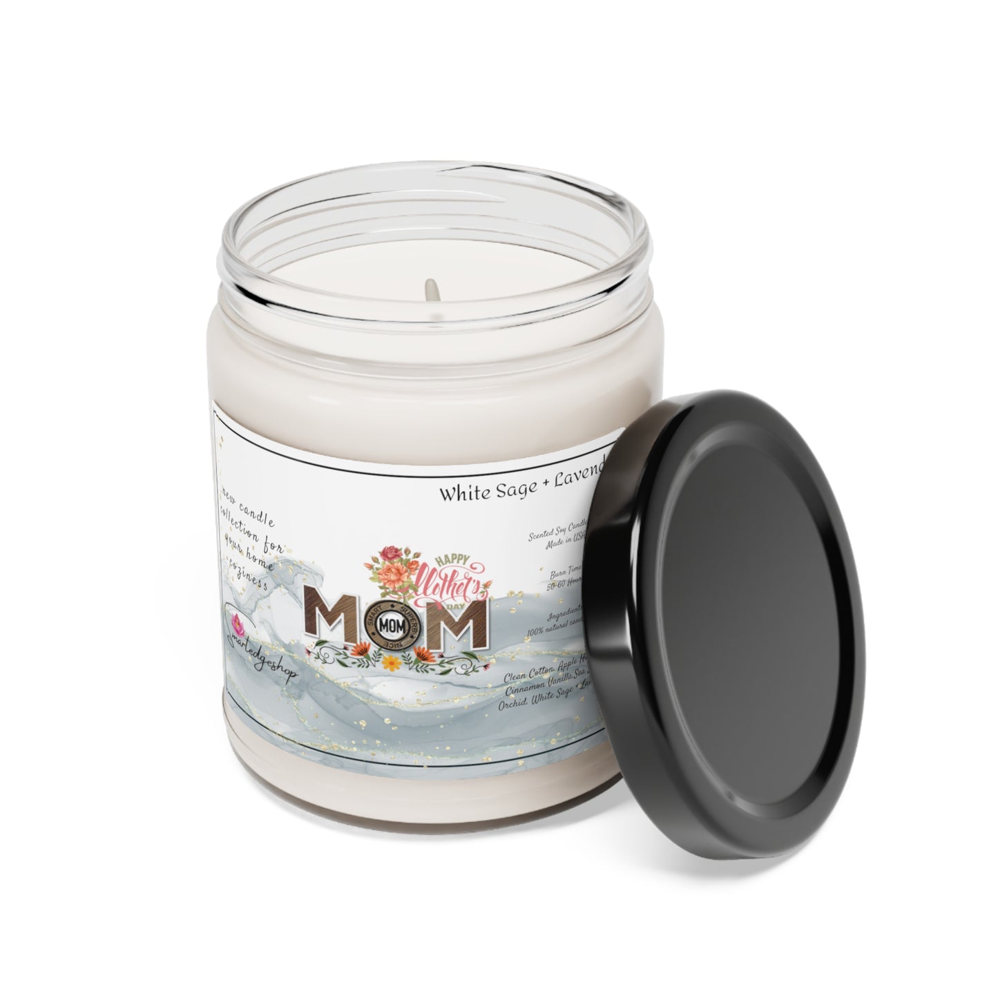 Happy Mother's Day Scented Soy Candle, 9oz, Gift for mom