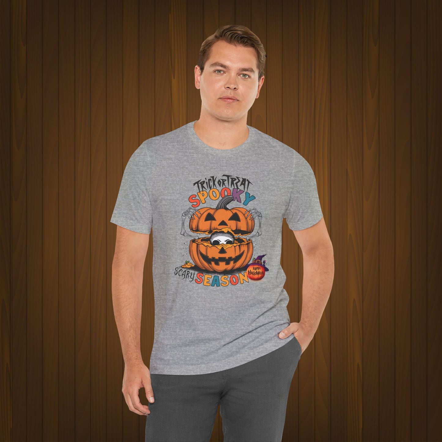 Spooky Scary Season T-shirt, Happy Halloween Skeleton T-shirt, Happy Halloween T-shirt, Trick Or Treat T-shirt, Halloween T-shirt, Cool Halloween T-shirt, Spooky T-shirt,