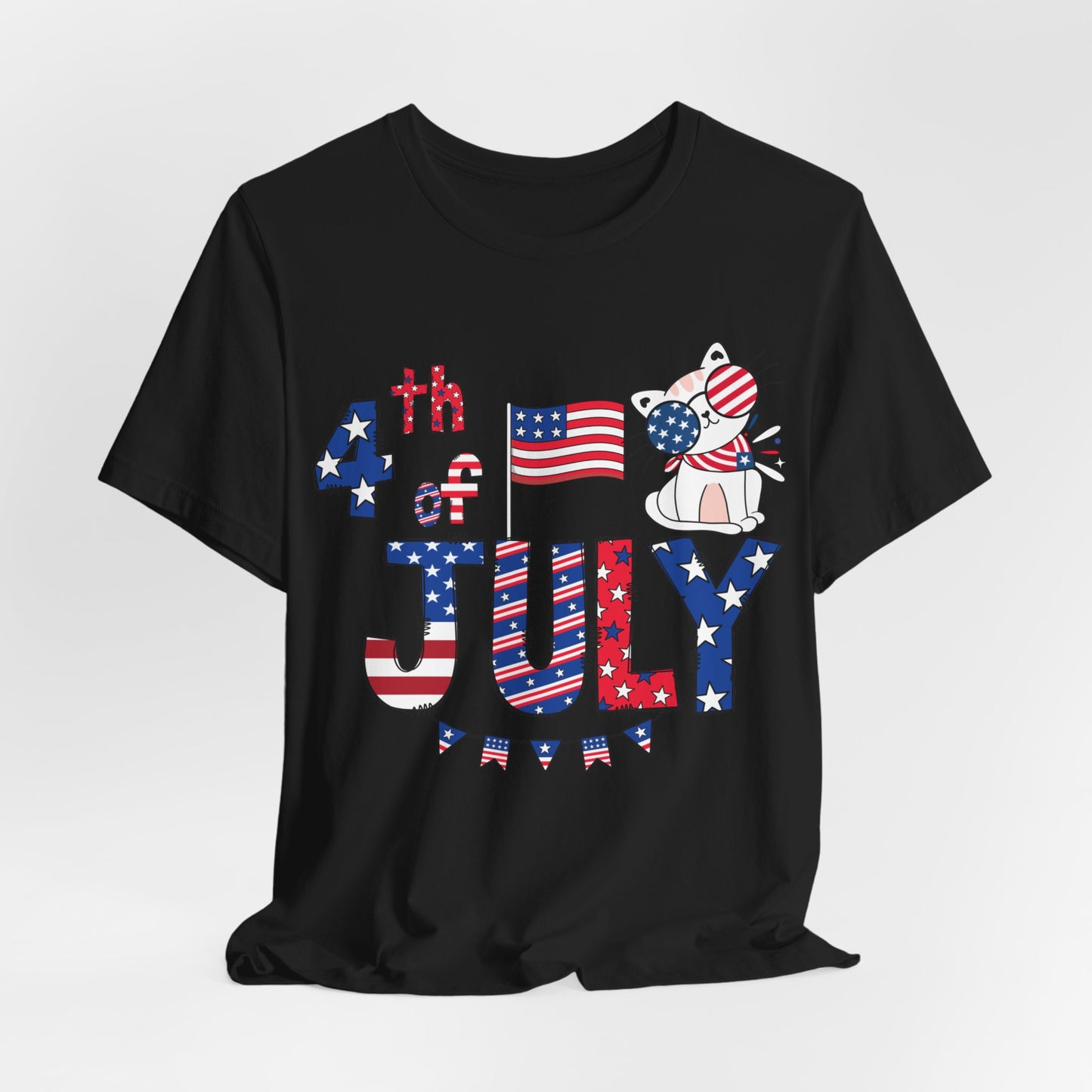 4th of July T-shirt, Red White Blue T-Shirt, Fourth of July unisex jersey short sleeve.