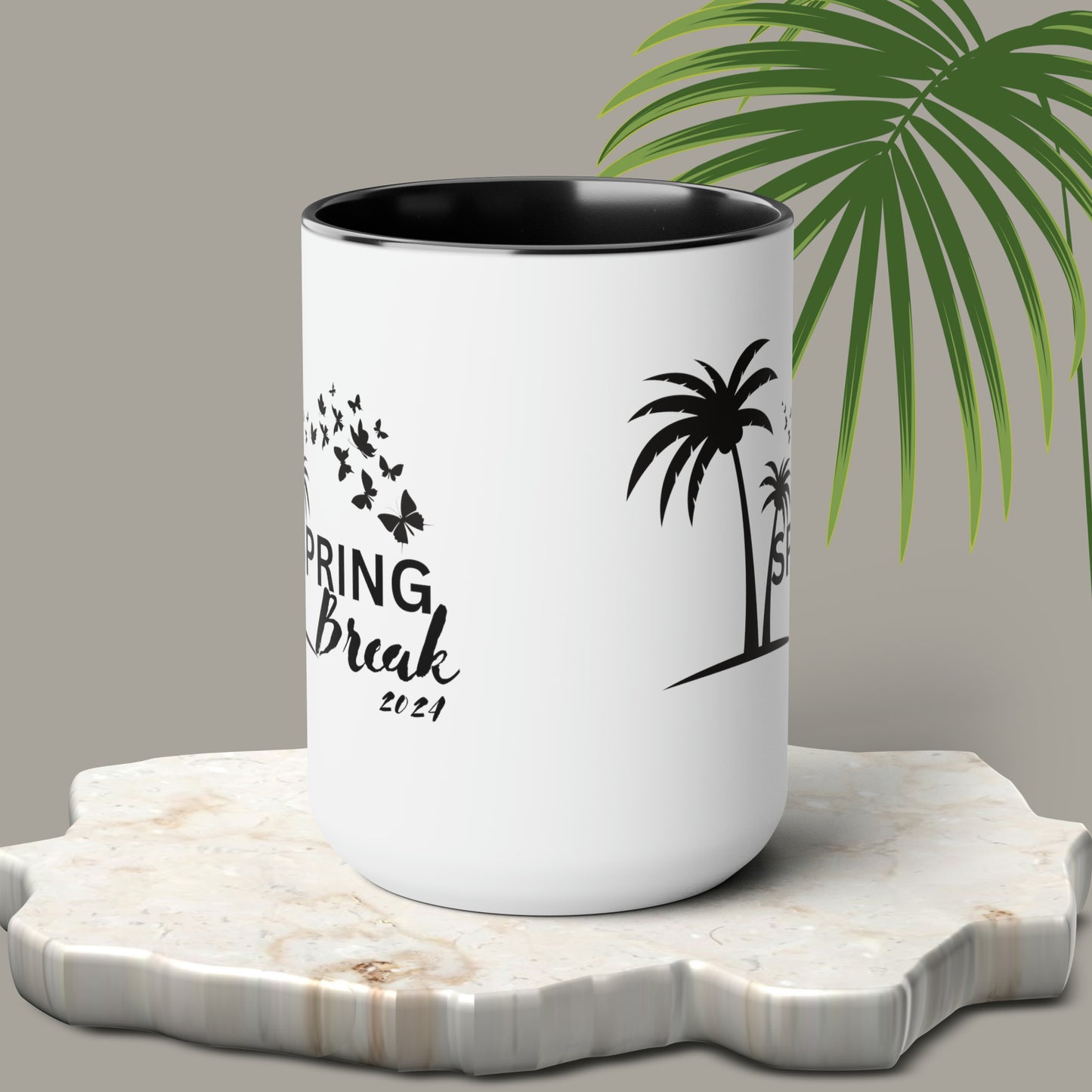 Spring Break 2024 Two-Tone Coffee Mugs, 15oz