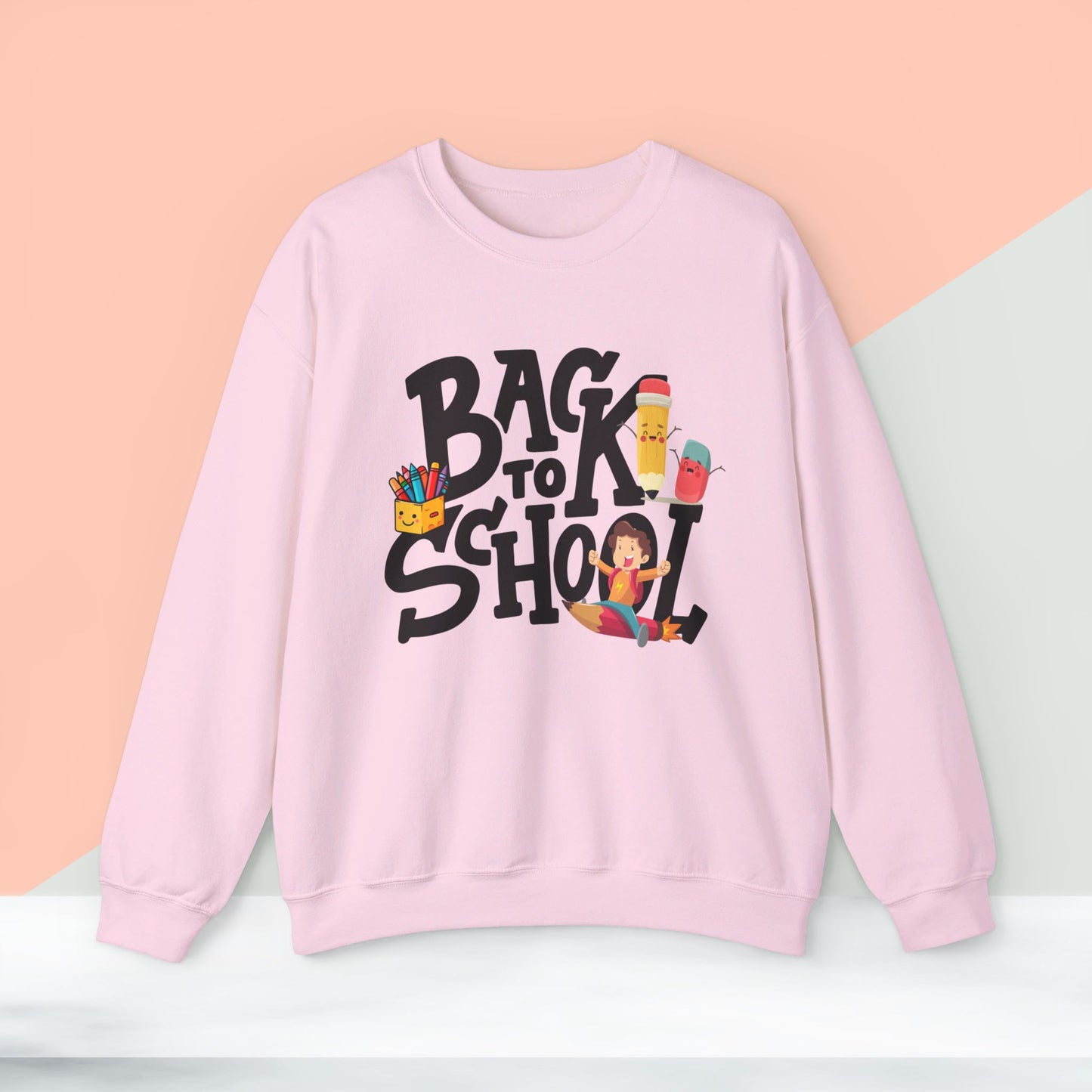 Back To school unisex heavy blend crewneck sweatshirt, We Love Teachers Sweatshirt,Teacher Back To school  Sweatshirt. First Day Vibes Sweatshirt.