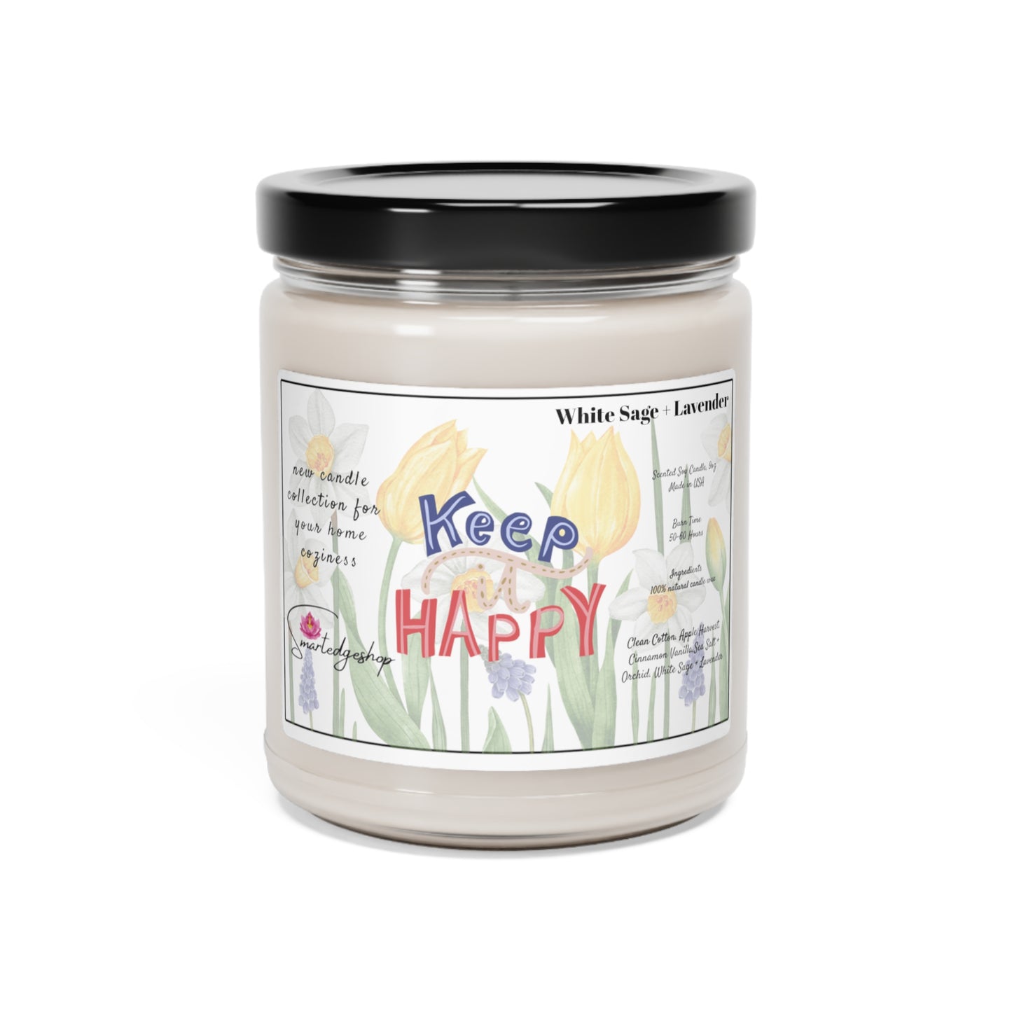 Spring Time  Scented Soy Candle, 9oz