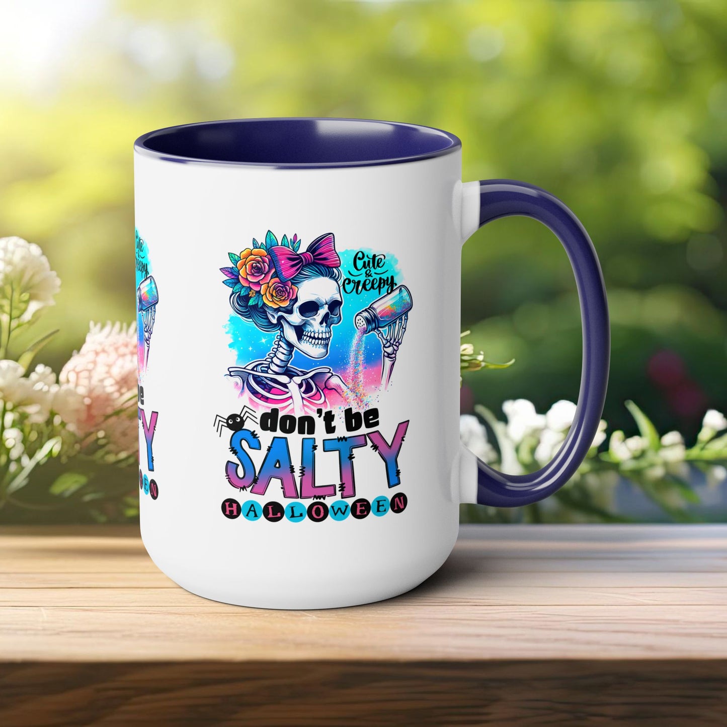 Don't Be Salty Happy Halloween Coffee Mug,  Let's Go Halloween Coffee Mug, Trick or Treat Halloween Coffee Mug, Cute Skeleton Coffee Mug, Spooky Season Halloween Coffee Mug.