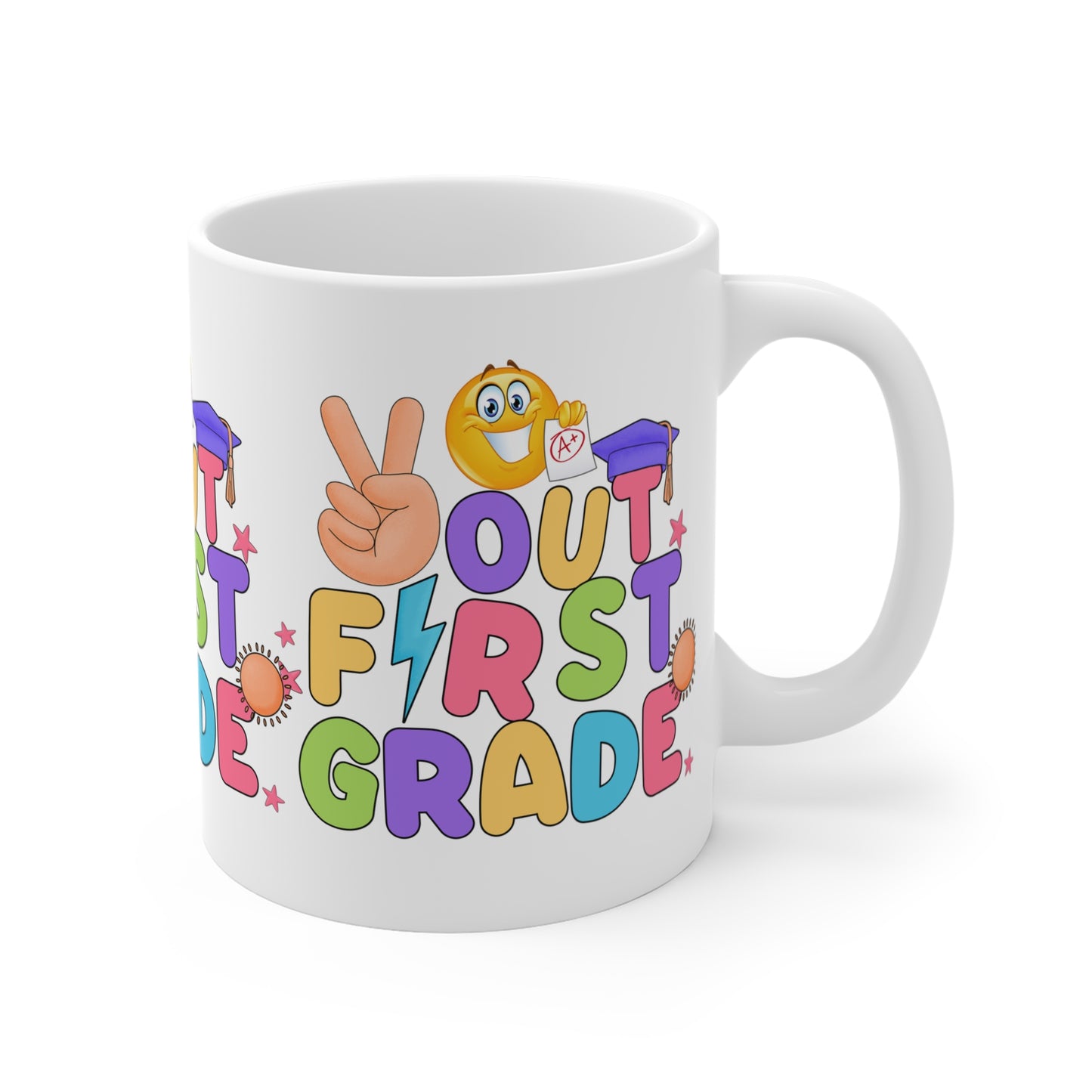 Out First Grade Mug, Back To School Mug.11oz. Ready To Rule The School Mug.11oz. Ready for School Mug.