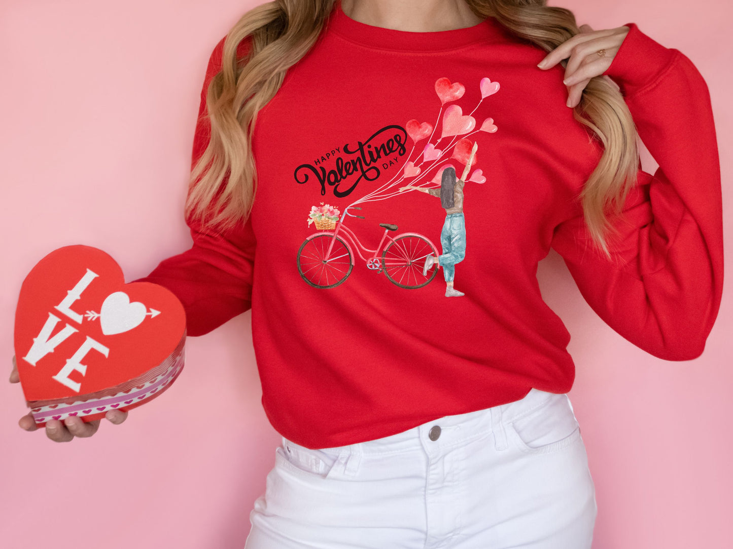 Happy valentines day Unisex Heavy Blend™ Crewneck Sweatshirt