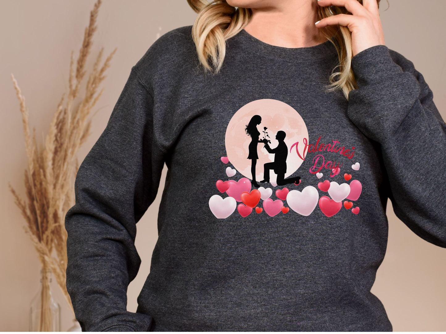 Happy valentines day Unisex Heavy Blend™ Crewneck Sweatshirt