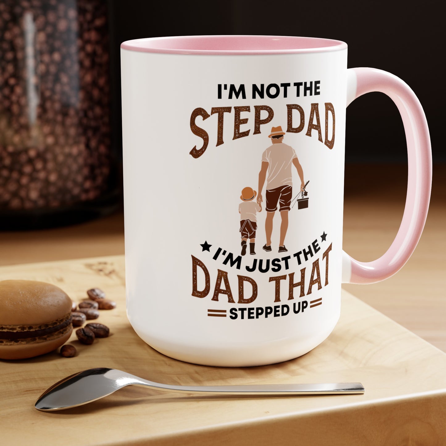 Happy father's dayTow-Tone Coffee Mug.15oz, Gift for Dad, Daddy's Coffee Mug