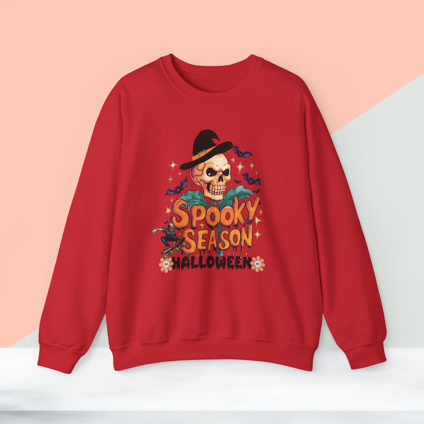 Spooky Season Sweatshirt, Happy Halloween Sweatshirt - Unisex Heavy Blend Crewneck, Halloween Sweatshirt, Cute Spooky Ghost sweatshirt.