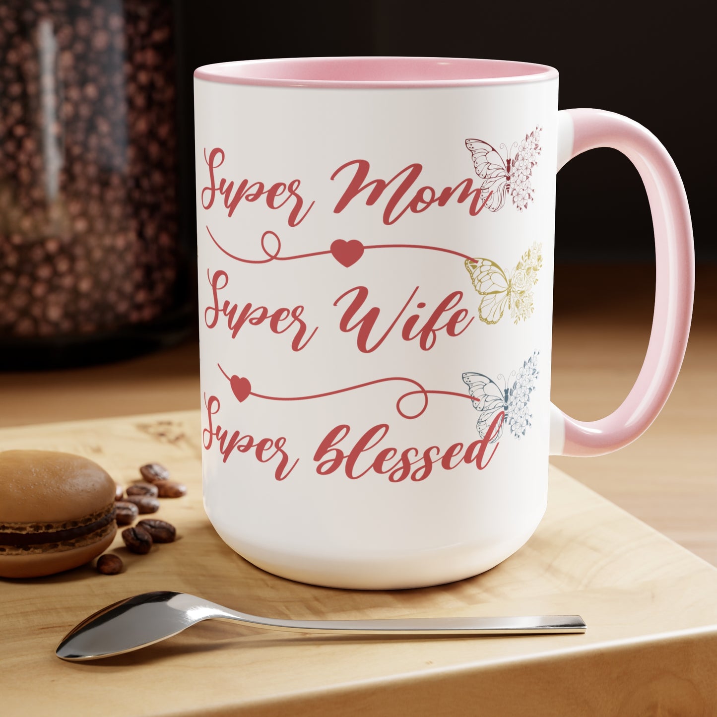 Happy Mother's dayTow-Tone Coffee Mug.15oz, Gift for mom, Mama's Coffee Mug