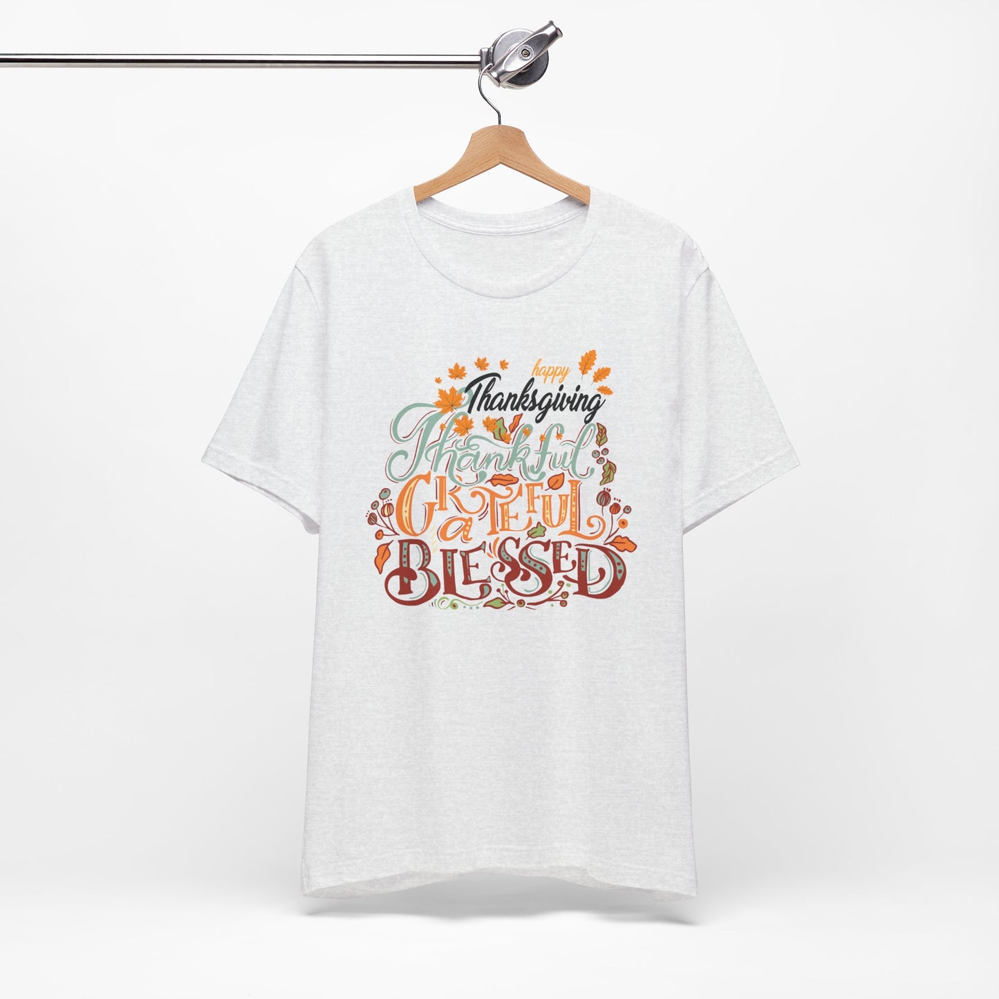 Thankful Grateful Blessed T-shirt, Happy Thanksgiving T-shirt, Happy thanksgiving 2024 T-shirt, Thanksgiving Gift,Turkey Shirt, Family Thanksgiving, Holiday Outfit.