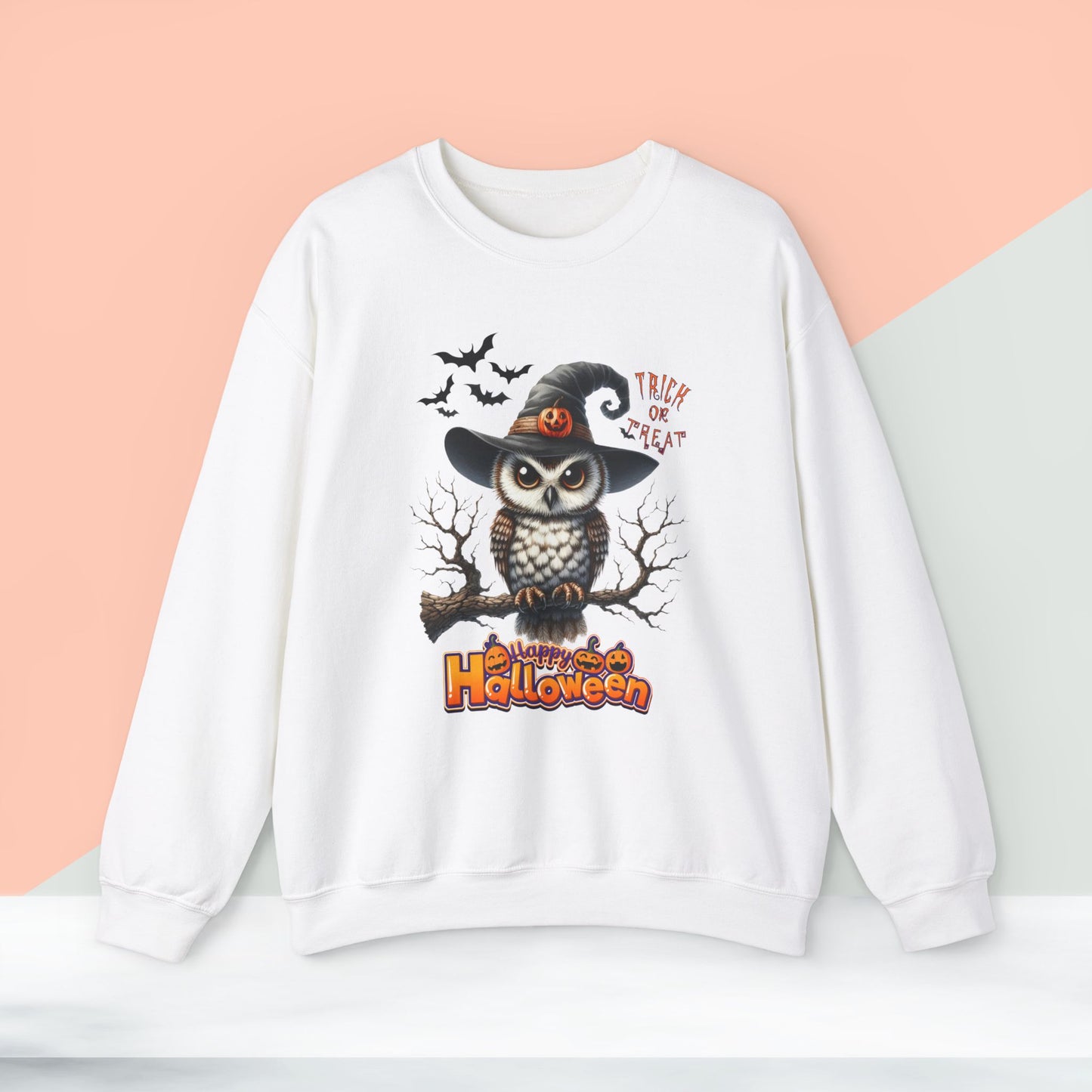 Happy Halloween Sweatshirt, Happy Halloween Sweatshirt - Unisex Heavy Blend Crewneck, Halloween Sweatshirt, Cute Spooky Ghost sweatshirt.