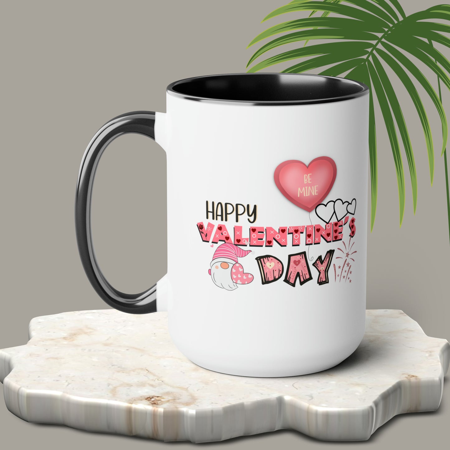 Happy valentines day Two-Tone Coffee Mugs, 15oz