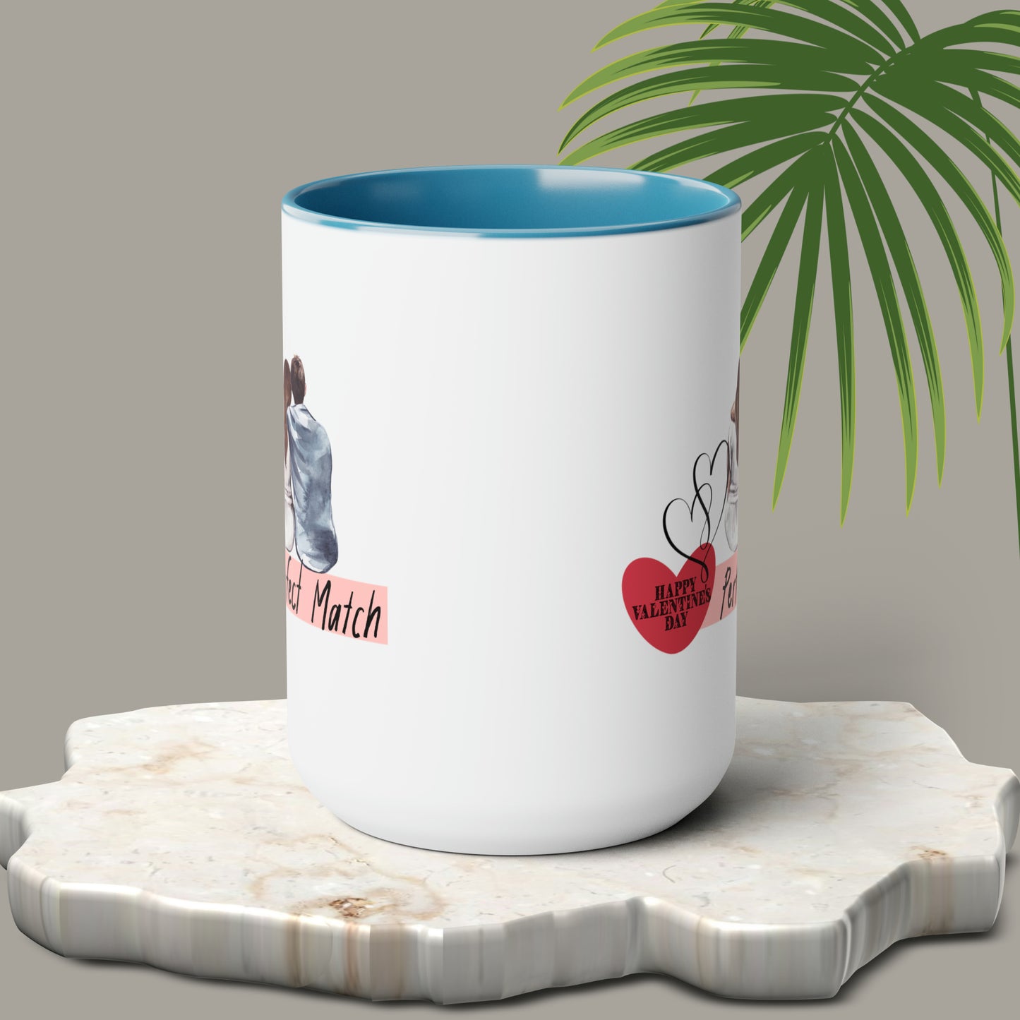 Happy valentines day Two-Tone Coffee Mugs, 15oz