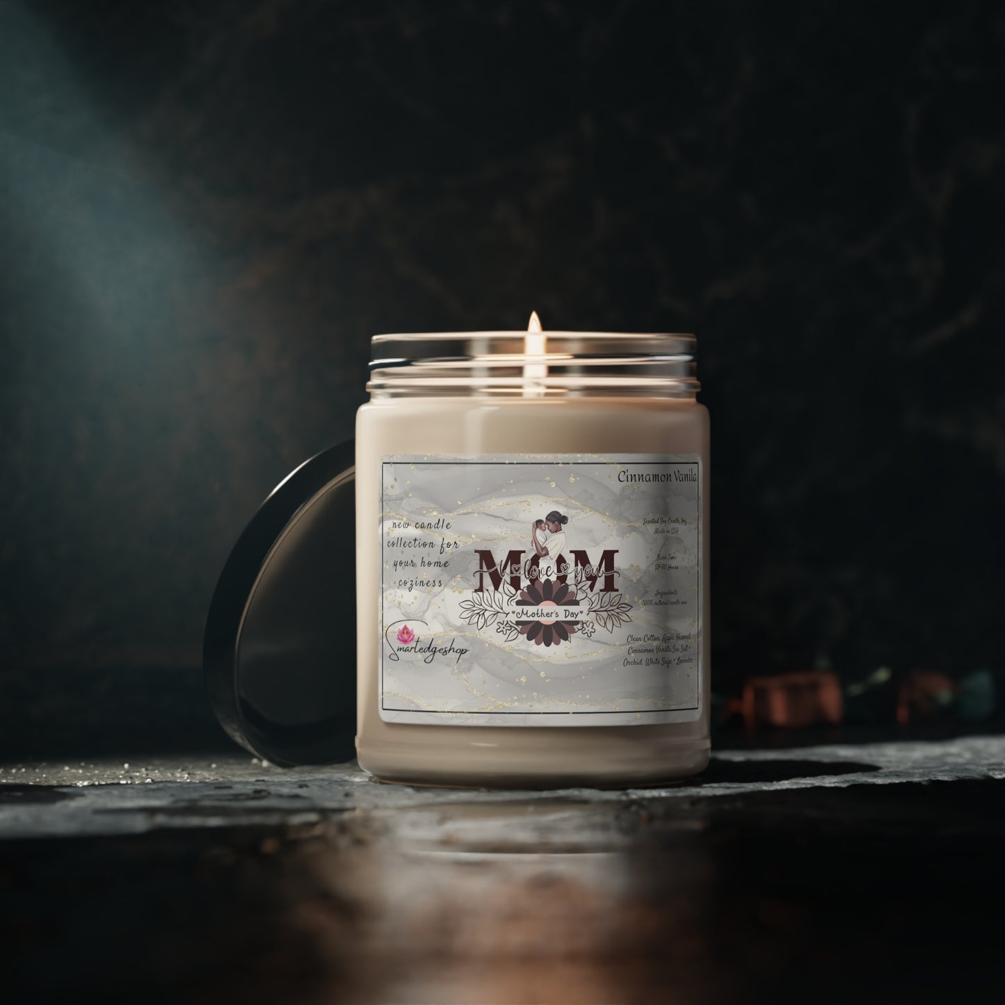 Happy Mother's Day Scented Soy Candle, 9oz, Gift for mom.