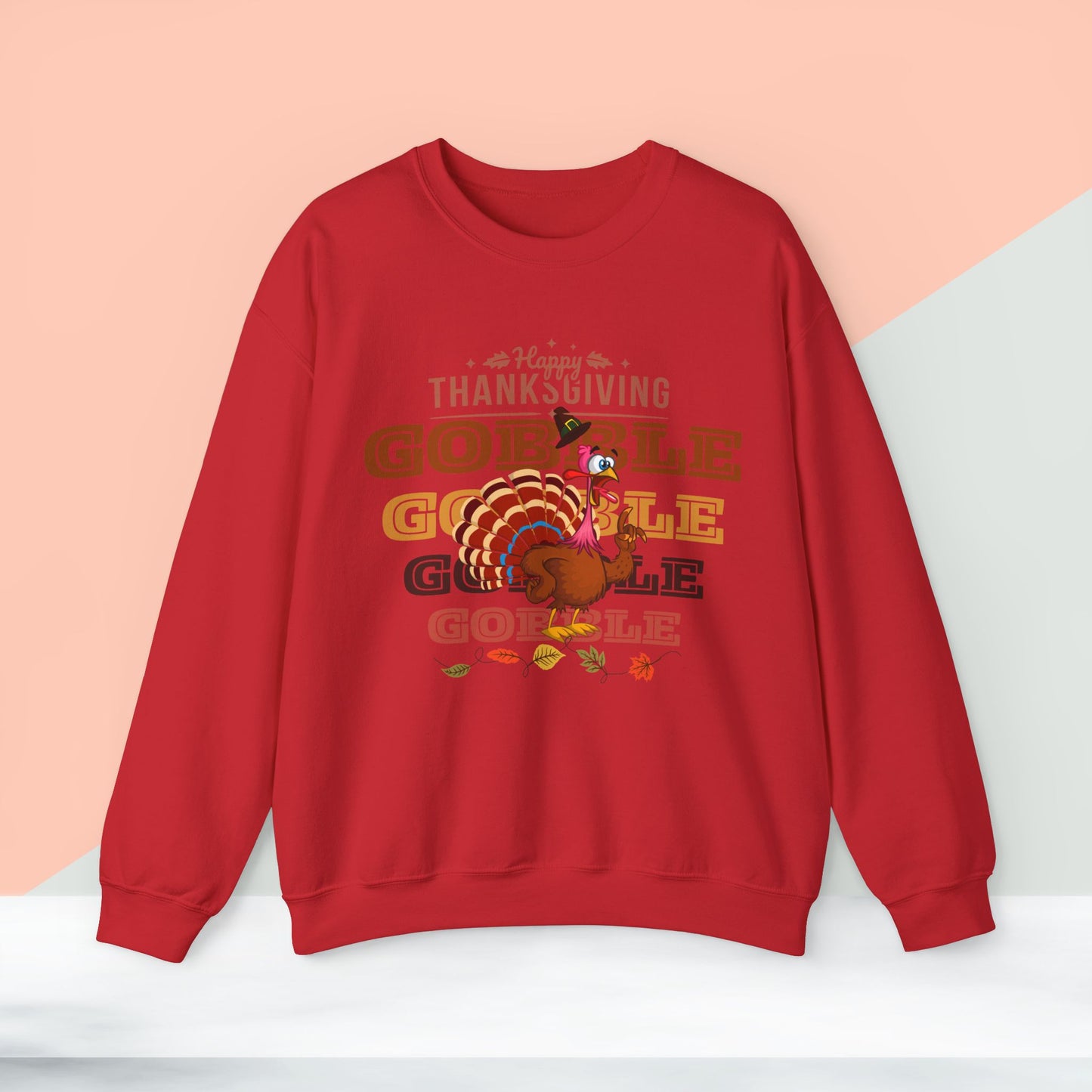 Gobble Sweatshirt, HappyThanksgiving Sweatshirt - Unisex Heavy Blend, Happy Thanksgiving2024 Sweatshirt, Thanksgiving Gift, Festive Sweatshirt.