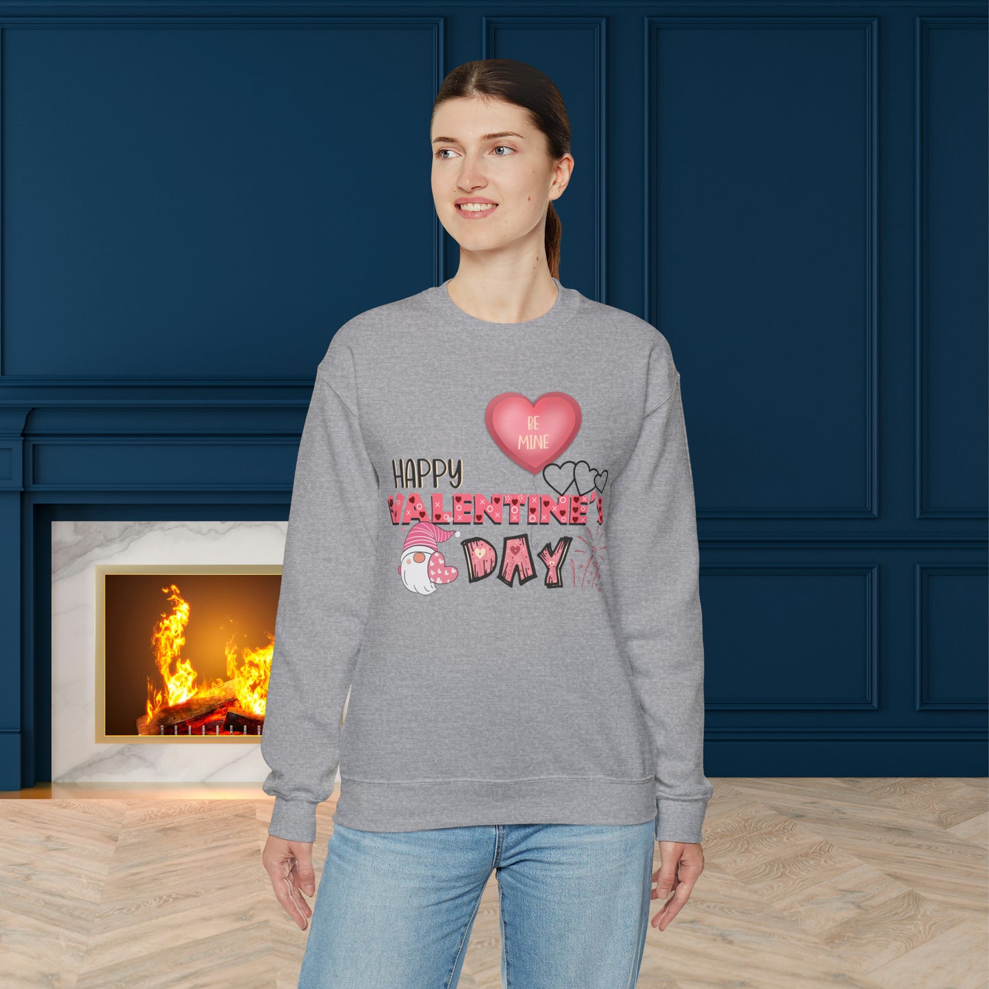 Happy valentines day Unisex Heavy Blend™ Crewneck Sweatshirt