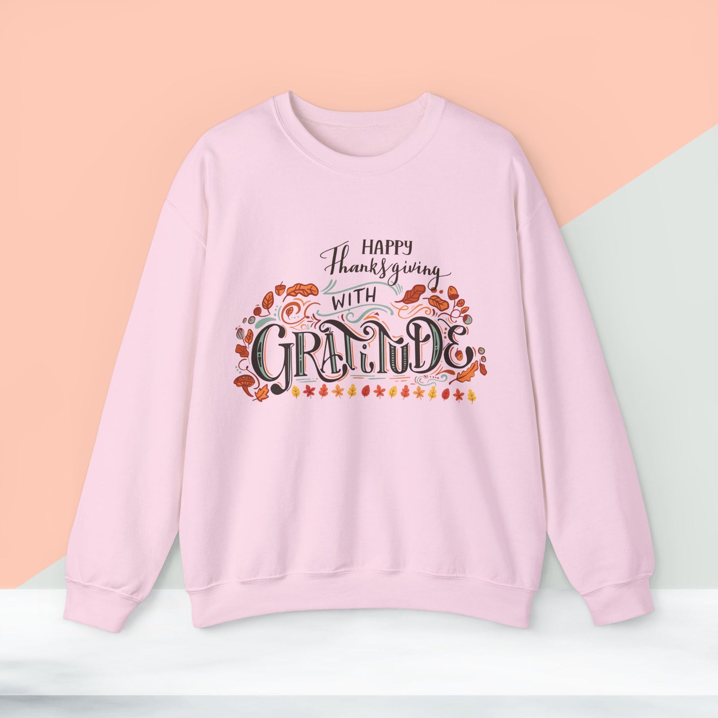 HappyThanksgiving With Gratitude  Sweatshirt - Unisex Heavy Blend, Happy Thanksgiving2024 Sweatshirt, Thanksgiving Gift, Festive Sweatshirt.