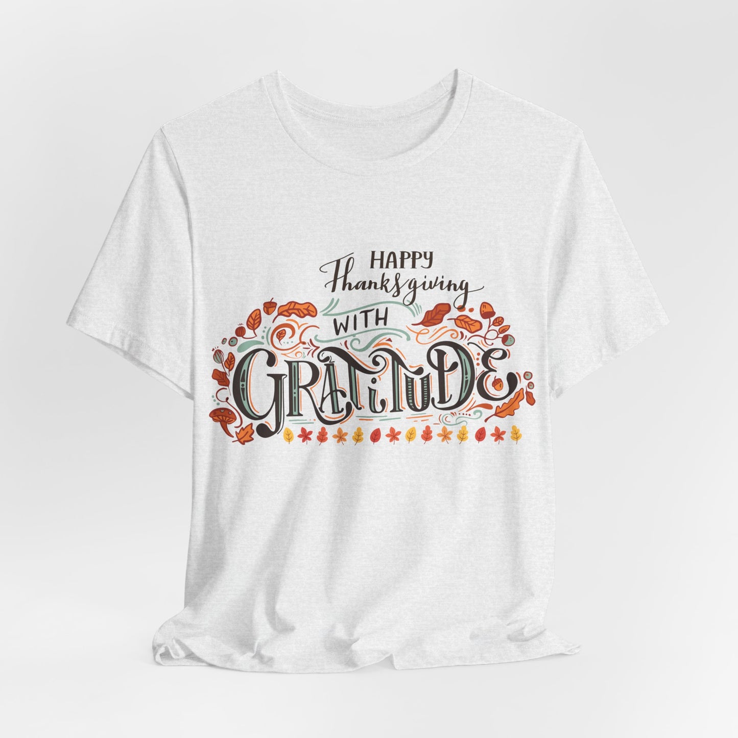 Happy Thanksgiving With Gratitude T-shirt, Happy thanksgiving 2024 T-shirt, Thanksgiving Gift,Turkey Shirt, Family Thanksgiving, Holiday Outfit.