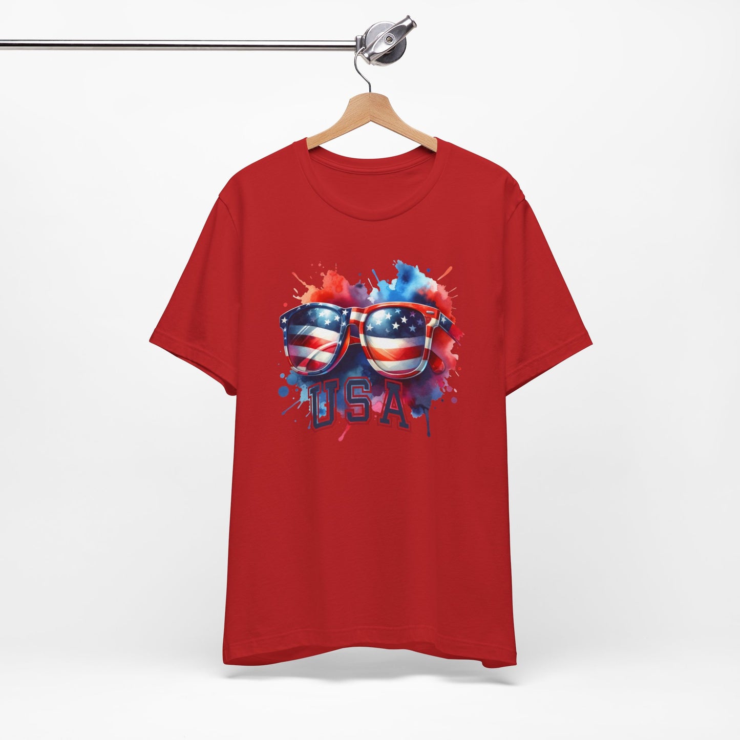 4th of July T-shirt, Sweet Land Of Liberty T-Shirt, Fourth of July unisex jersey short sleeve, America, Flag, Peace Love America. Proud To Be An American, Red White Blue.